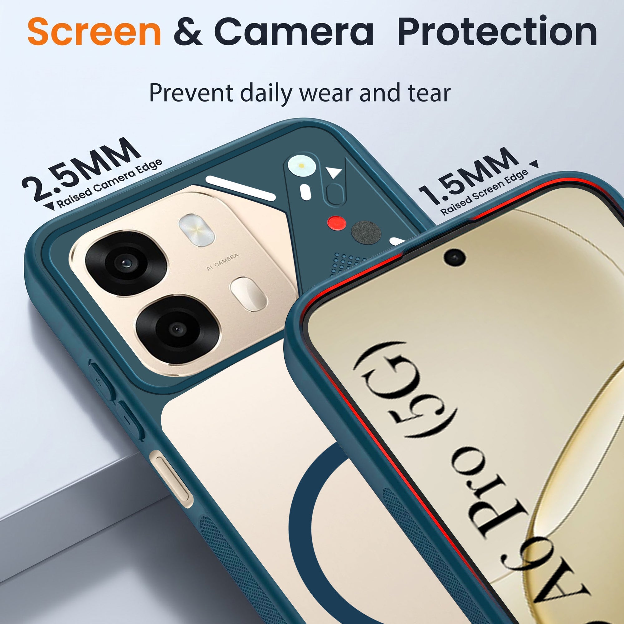 For Oppo A6 Pro Back Cover Case Lifetime Anti-Yellow Clear (Camera Protection | Side Grip | Wireless MagSafe Compatible)