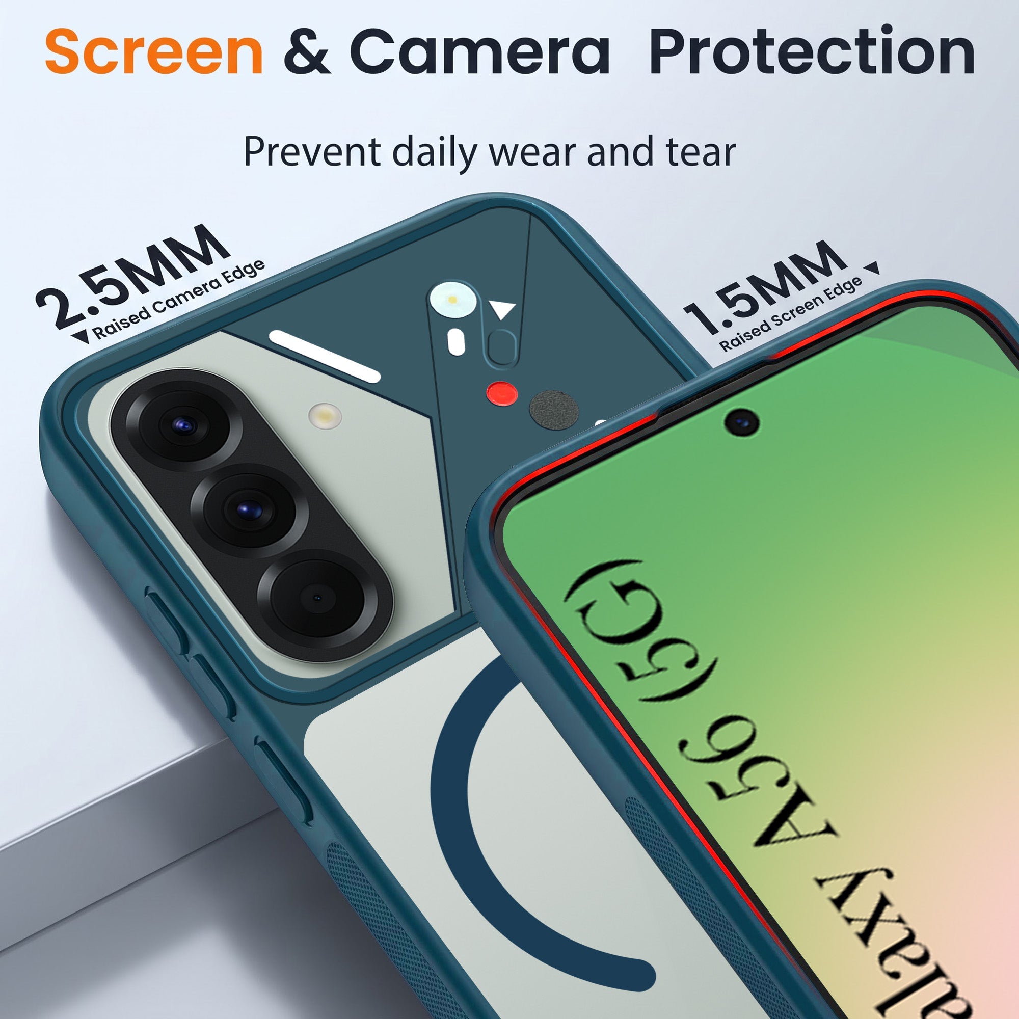 For Samsung Galaxy A56 Back Cover Case Lifetime Anti-Yellow Clear (Camera Protection | Side Grip | Wireless MagSafe Compatible)