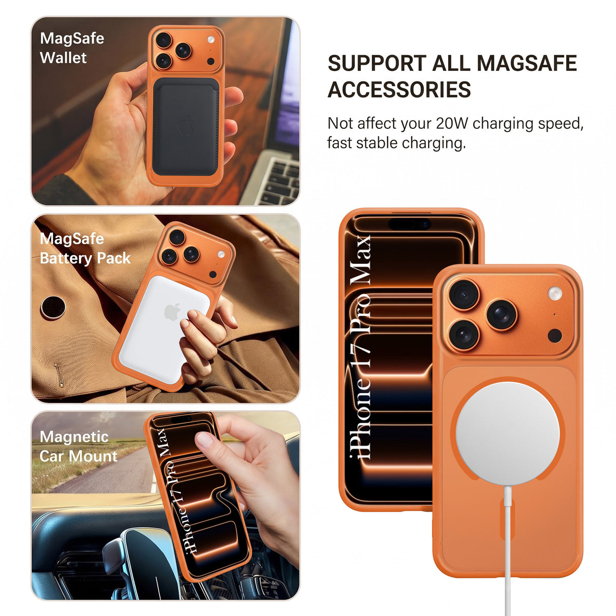 For Apple iPhone 17 Pro Max Matte Finish Back Case Cover (MagSafe Compatible | Translucent Soft Touch | Slim and Unbreakable)