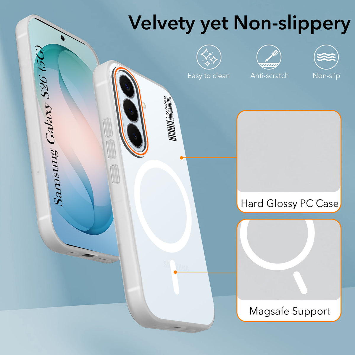 For Samsung Galaxy S26 5G Back Cover Case (Soft Touch | Camera Bump Protection | MagSafe Compatible | Matte Finish)