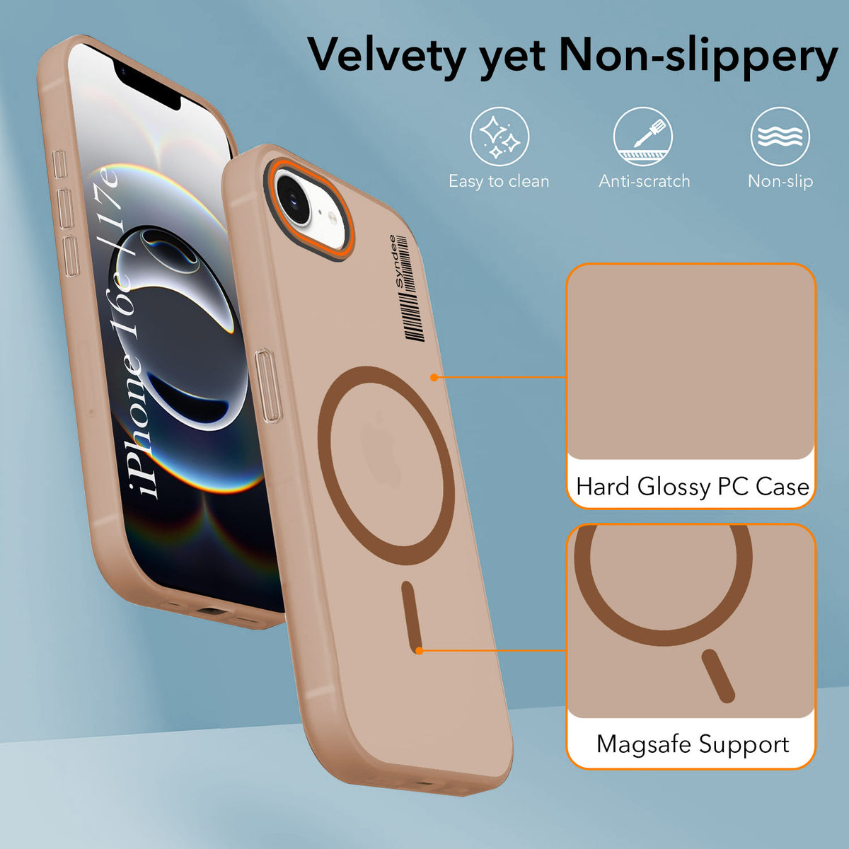 For Apple iPhone 16e | iPhone 17e Back Cover Case (Soft Touch | Camera Bump Protection | MagSafe Compatible | Matte Finish)