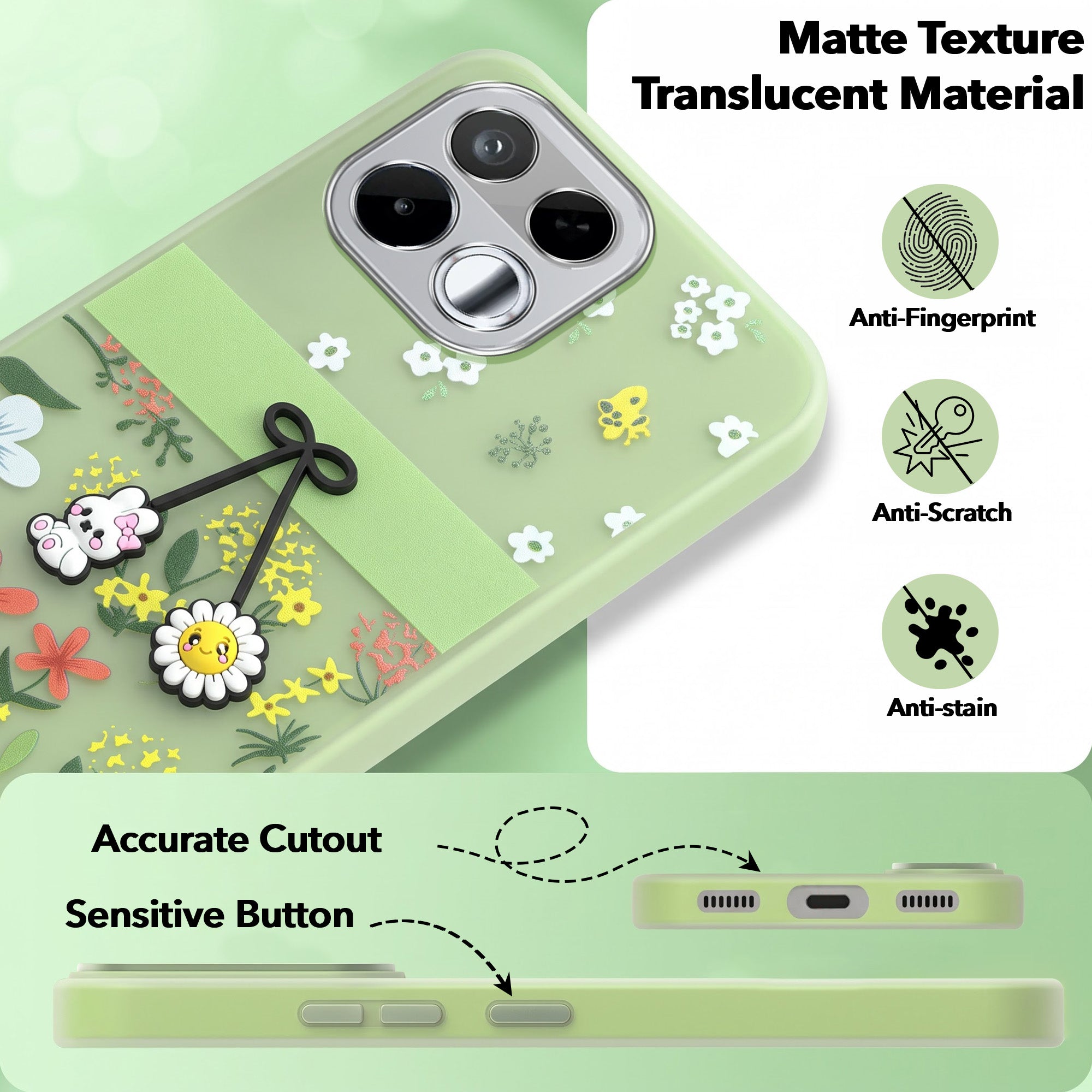 For Realme 16T 5G Back Cover Case (3D Cute Cartoons | Hard Back Side Soft | Matte Premium Finish | HD Printing)