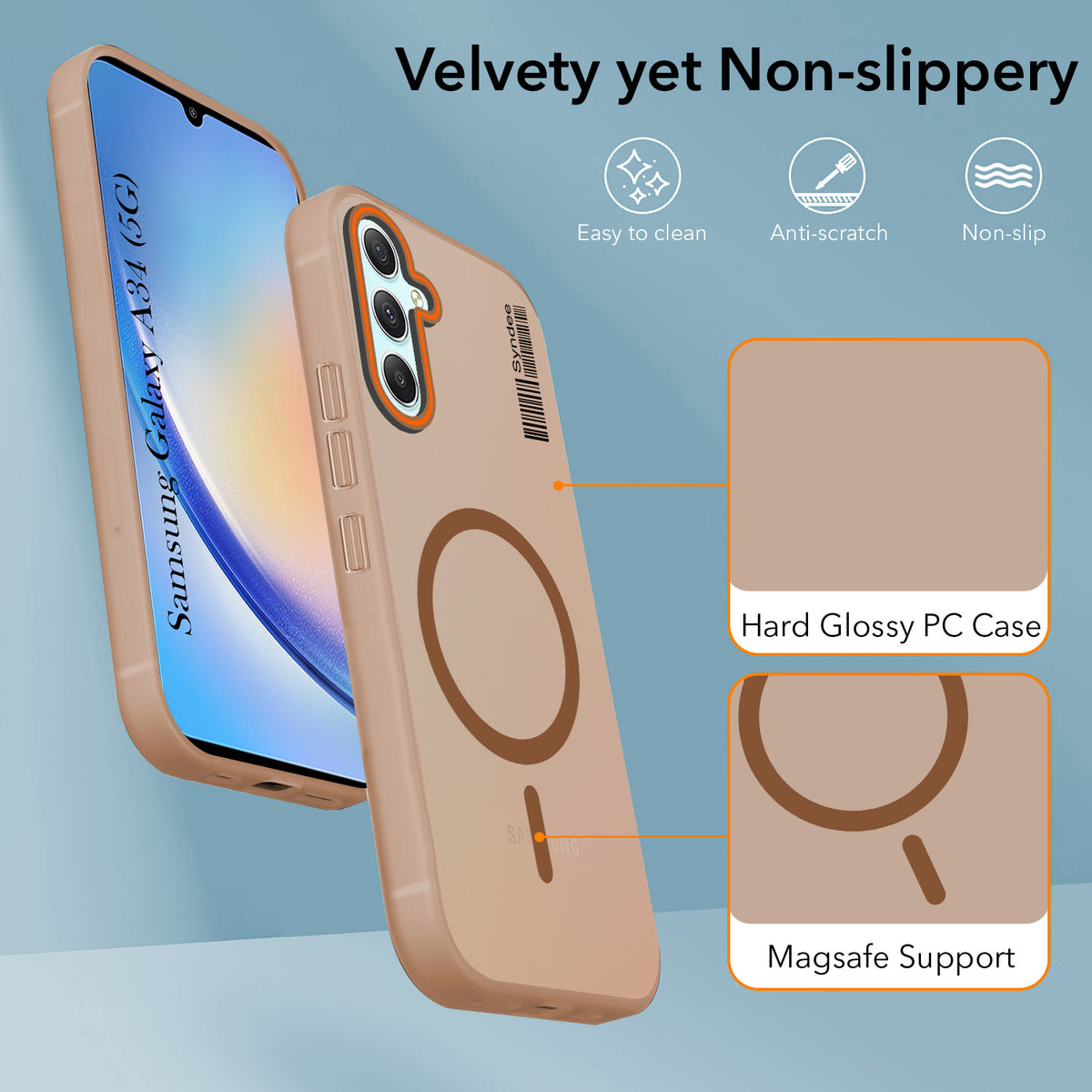 For Samsung Galaxy A34 5G Back Cover Case (Soft Touch | Camera Bump Protection | MagSafe Compatible | Matte Finish)