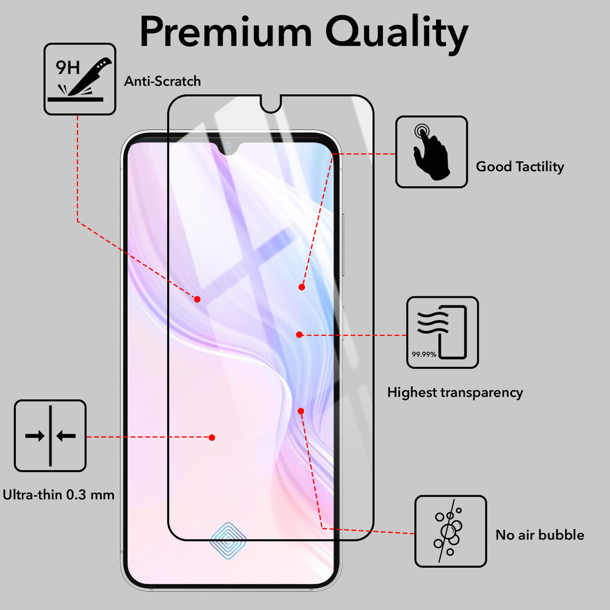 Tempered Glass For Vivo Y9s Military-Grade Gorilla Tempered Glass Screen Protector With Installation Kit | Shatterproof, Full Coverage, HD Clear, Scratch Resistant (Pack of 1)