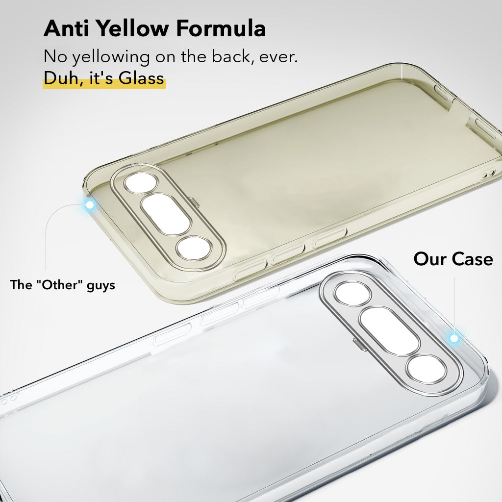 For Vivo X300 FE Back Cover Case Lifetime Anti-Yellow Clear (Sleek Hard Crystal | Shockproof and Camera Protection)