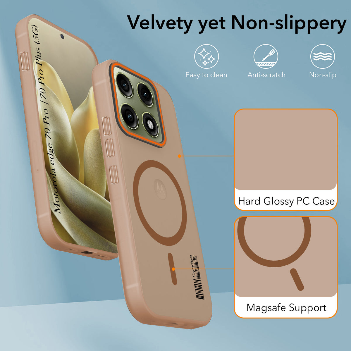 For Motorola Edge 70 Pro | Edge 70 Pro Plus Back Cover Case (Soft Touch | Camera Bump Protection | MagSafe Compatible | Matte Finish)