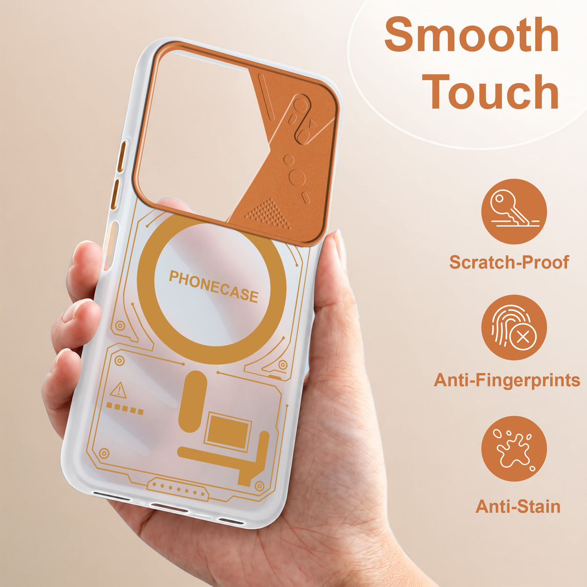 For Vivo Y19 | Vivo Y19e | Vivo T4 Lite Metallic Back Cover Case (Metallic Camera Protection & Buttons | Translucent Milky Shade | Hard Polycarbonate)