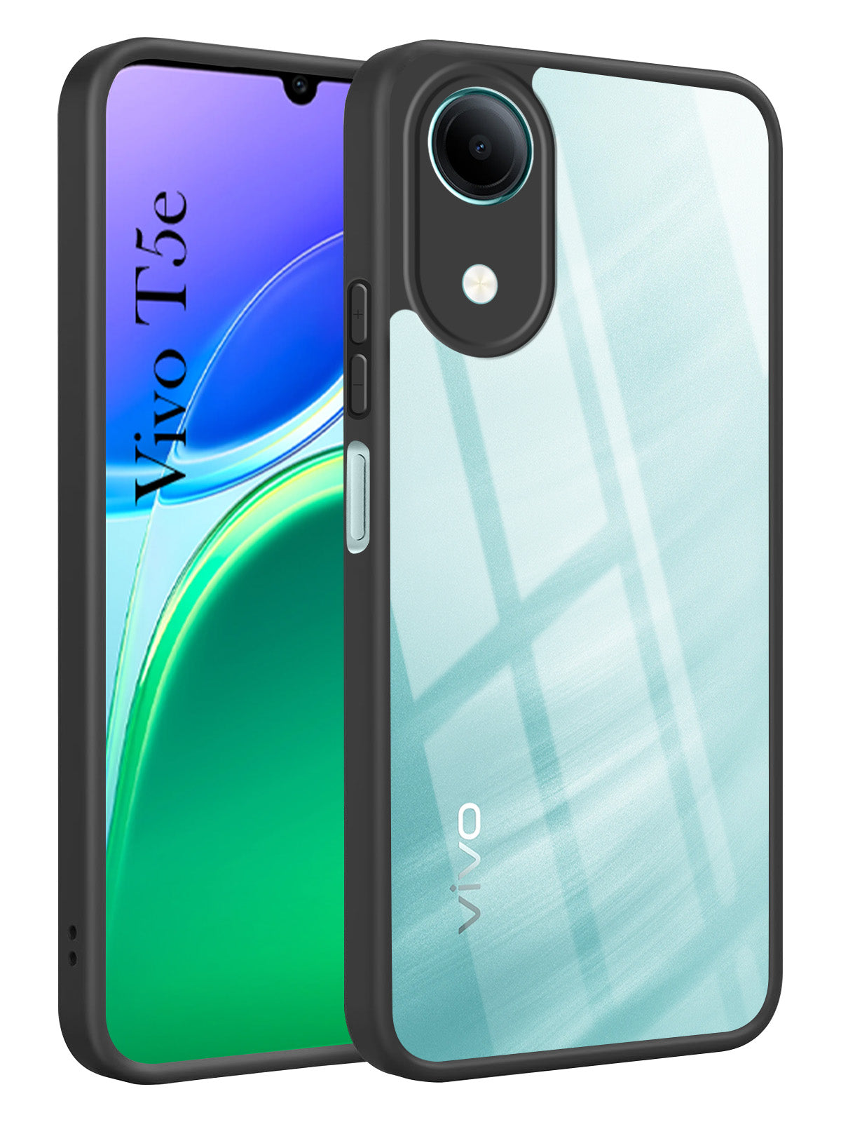 For Vivo T5e 4G Back Cover Case Ultra-Hybrid (Lifetime Anti Yellow | Anti Scratch | Crystal Clear Shockproof)