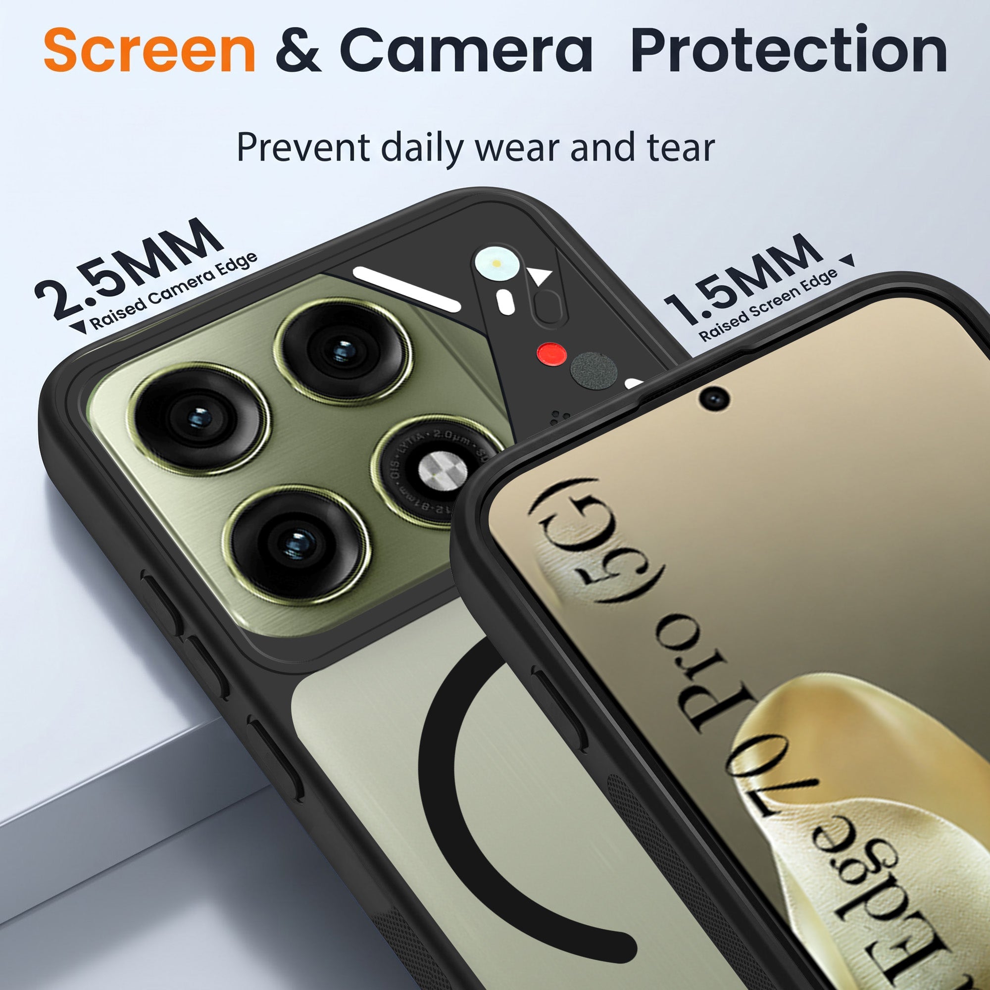 For Motorola Moto Edge 70 Pro Back Cover Case Lifetime Anti-Yellow Clear (Camera Protection | Side Grip | Wireless MagSafe Compatible)