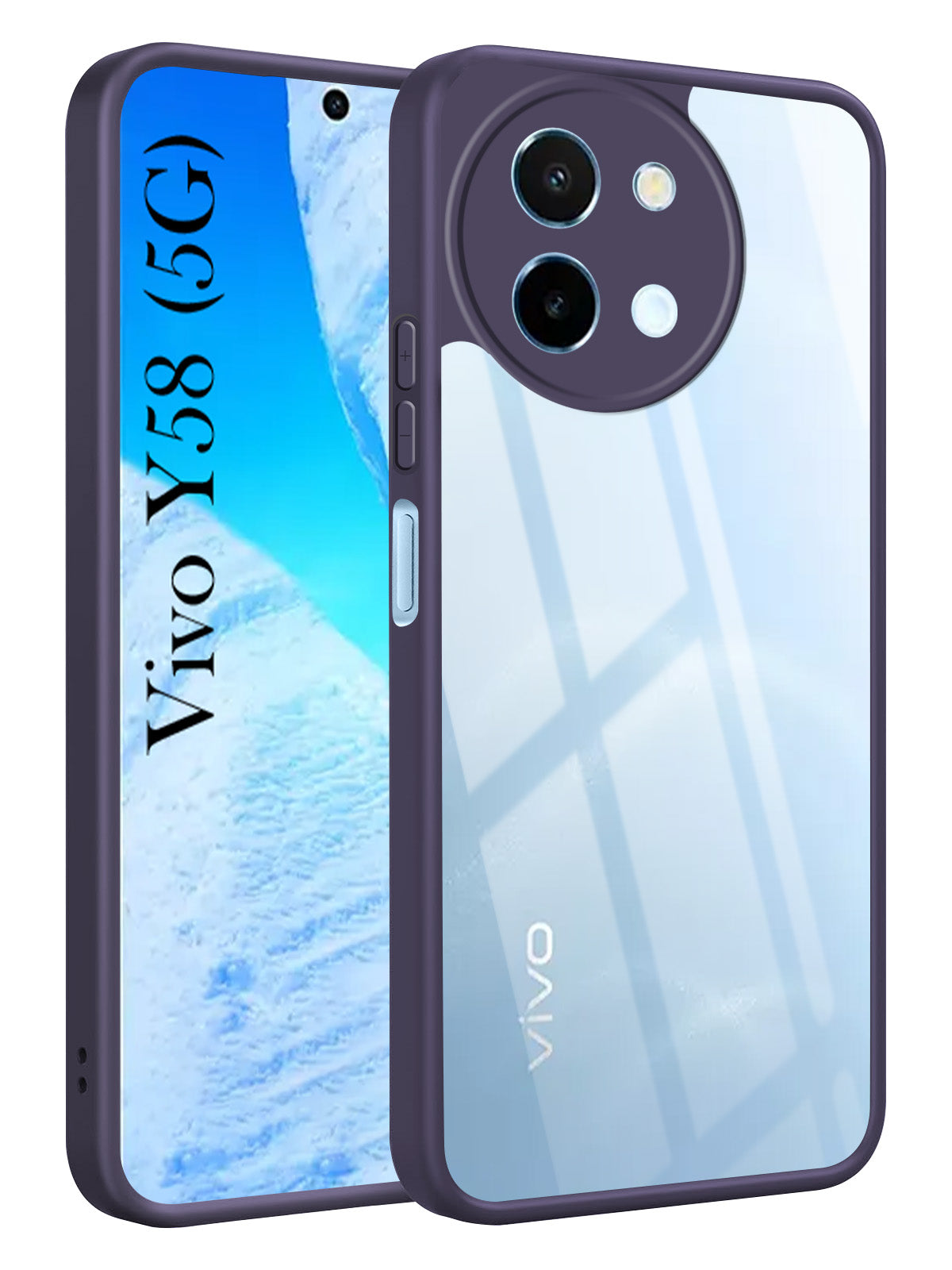 For Vivo Y58 5G Back Cover Case Ultra-Hybrid (Lifetime Anti Yellow | Anti Scratch | Crystal Clear Shockproof)