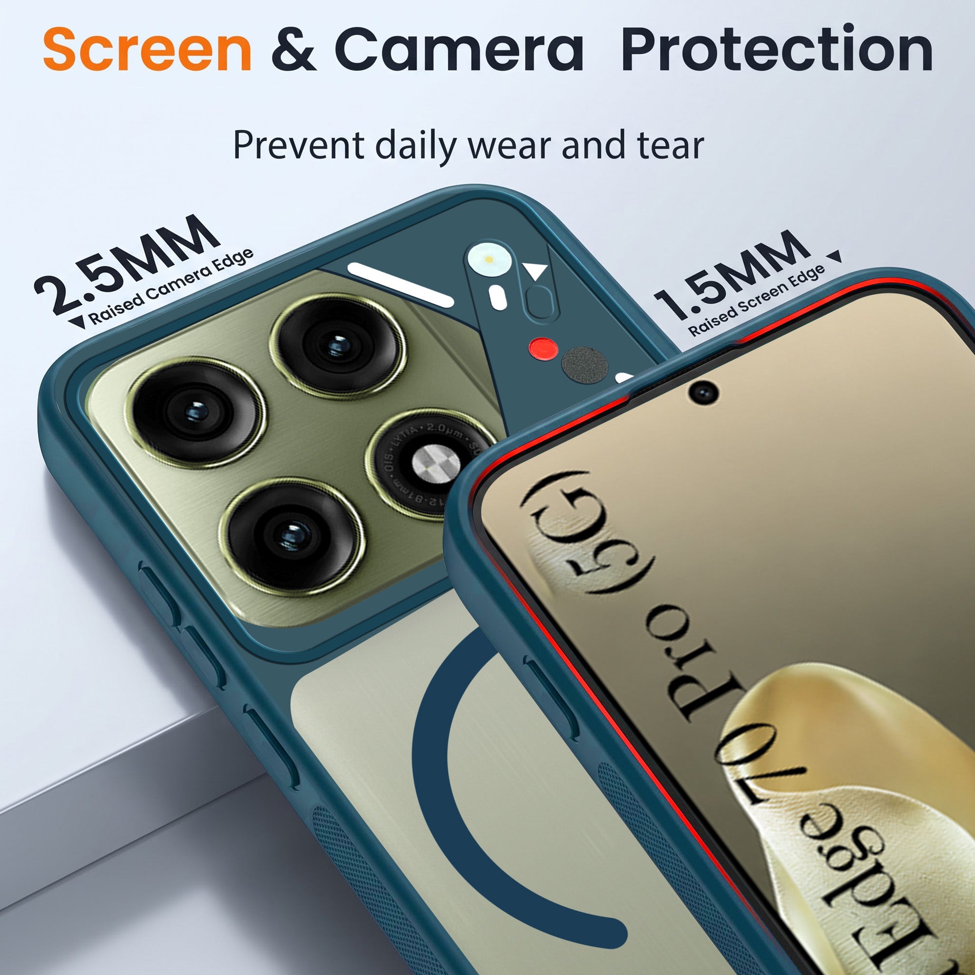 For Motorola Moto Edge 70 Pro Back Cover Case Lifetime Anti-Yellow Clear (Camera Protection | Side Grip | Wireless MagSafe Compatible)