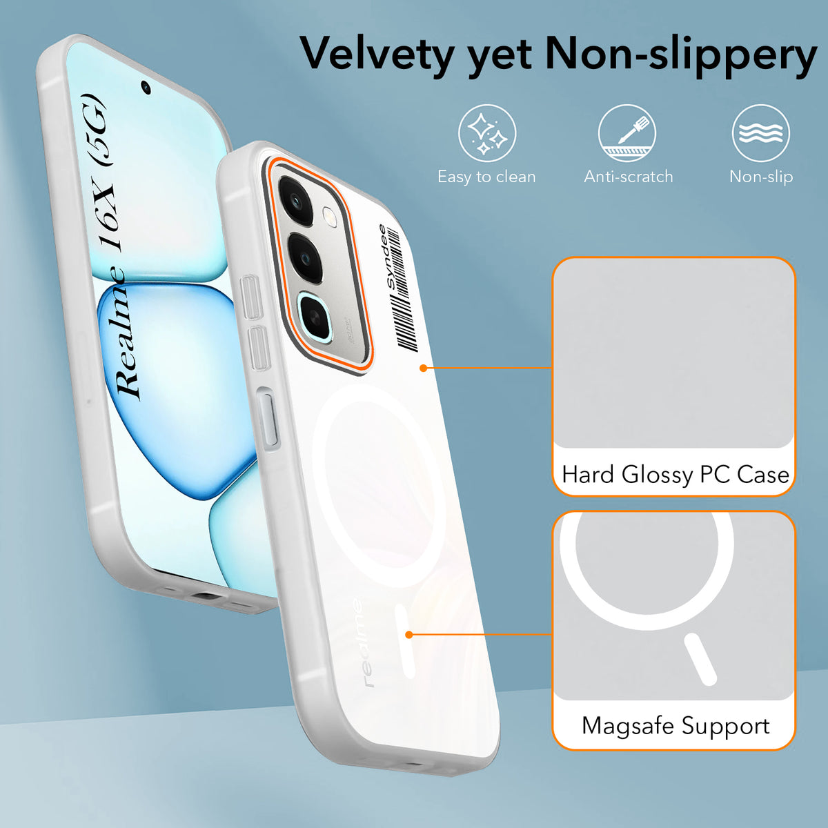 For Realme 16x 5G Back Cover Case (Soft Touch | Camera Bump Protection | MagSafe Compatible | Matte Finish)