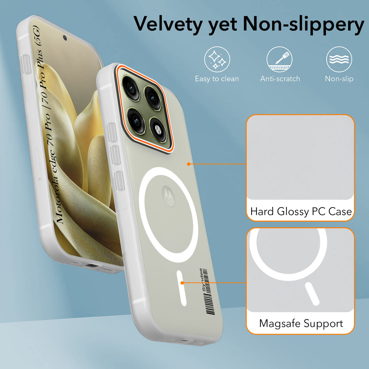 For Motorola Edge 70 Pro | Edge 70 Pro Plus Back Cover Case (Soft Touch | Camera Bump Protection | MagSafe Compatible | Matte Finish)