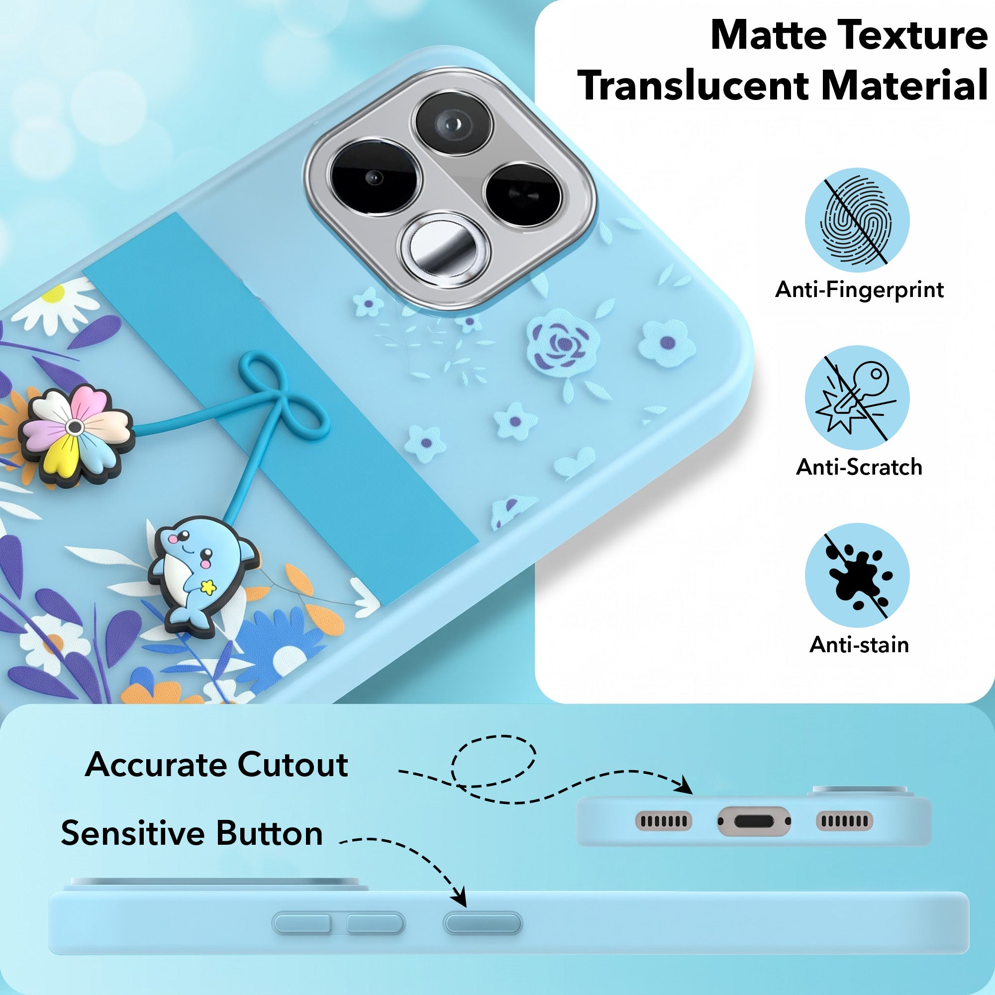 For Realme 16T 5G Back Cover Case (3D Cute Cartoons | Hard Back Side Soft | Matte Premium Finish | HD Printing)