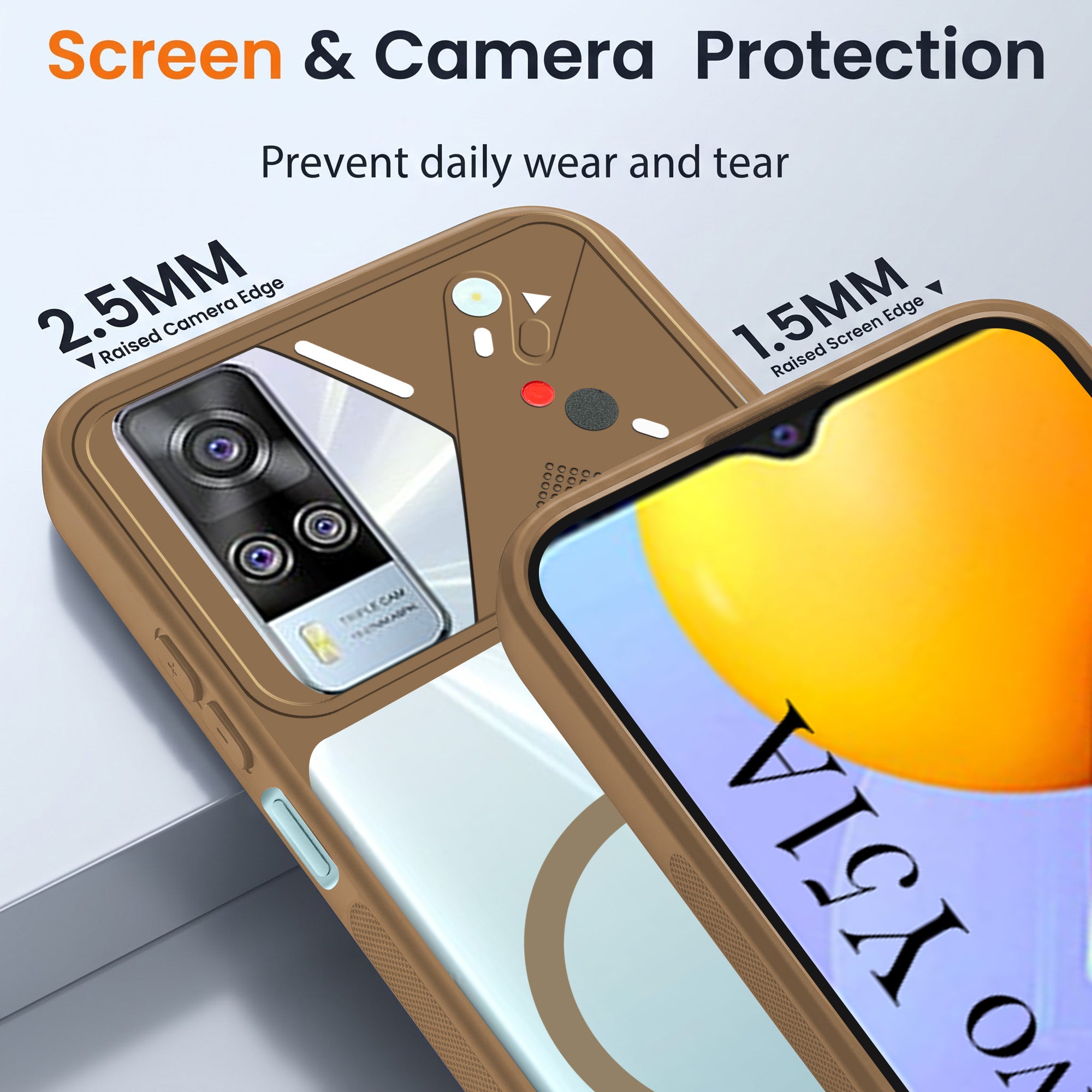 For Vivo Y51A Back Cover Case Lifetime Anti-Yellow Clear (Camera Protection | Side Grip | Wireless MagSafe Compatible)