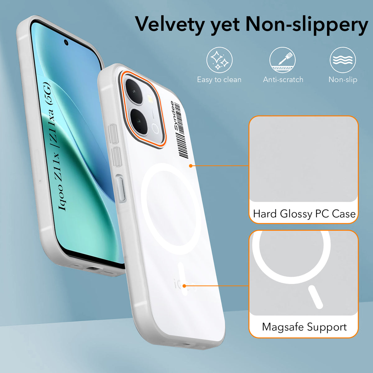 For Vivo iQOO Z11x 5G | Vivo iQOO Z11xa Back Cover Case (Soft Touch | Camera Bump Protection | MagSafe Compatible | Matte Finish)