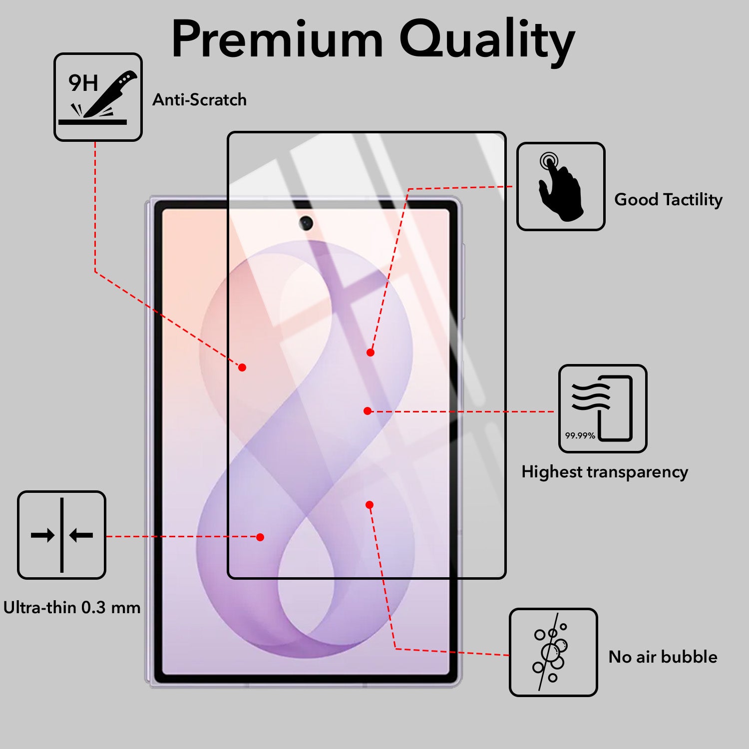 (Pack of 2) Tempered Glass For Samsung Galaxy Z Fold 8 Military-Grade Gorilla Tempered Glass Screen Protector With Installation Kit | Shatterproof, Full Coverage, HD Clear, Scratch Resistant