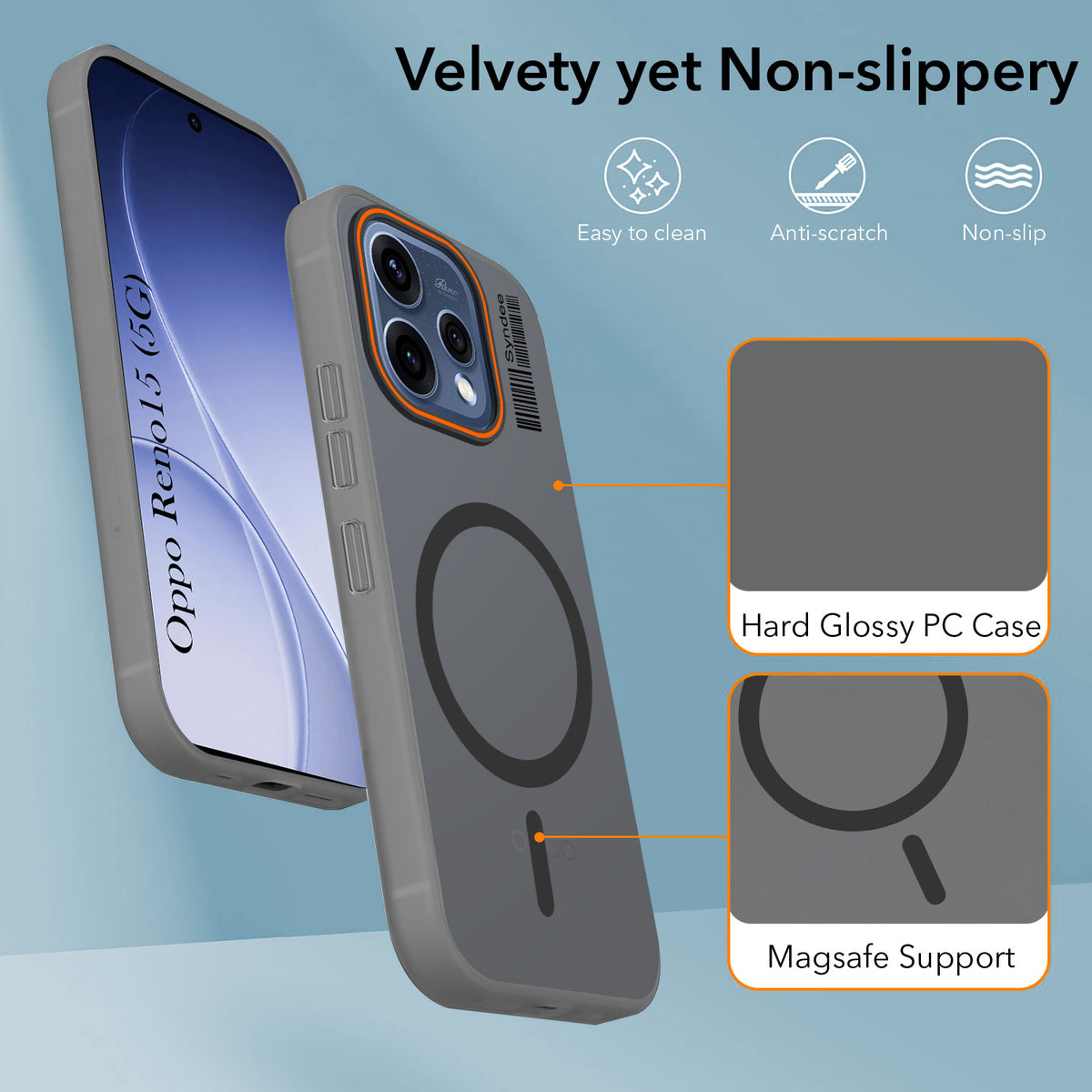 For Oppo Reno15 5G | Oppo Reno 15 5G Back Cover Case (Soft Touch | Camera Bump Protection | MagSafe Compatible | Matte Finish)