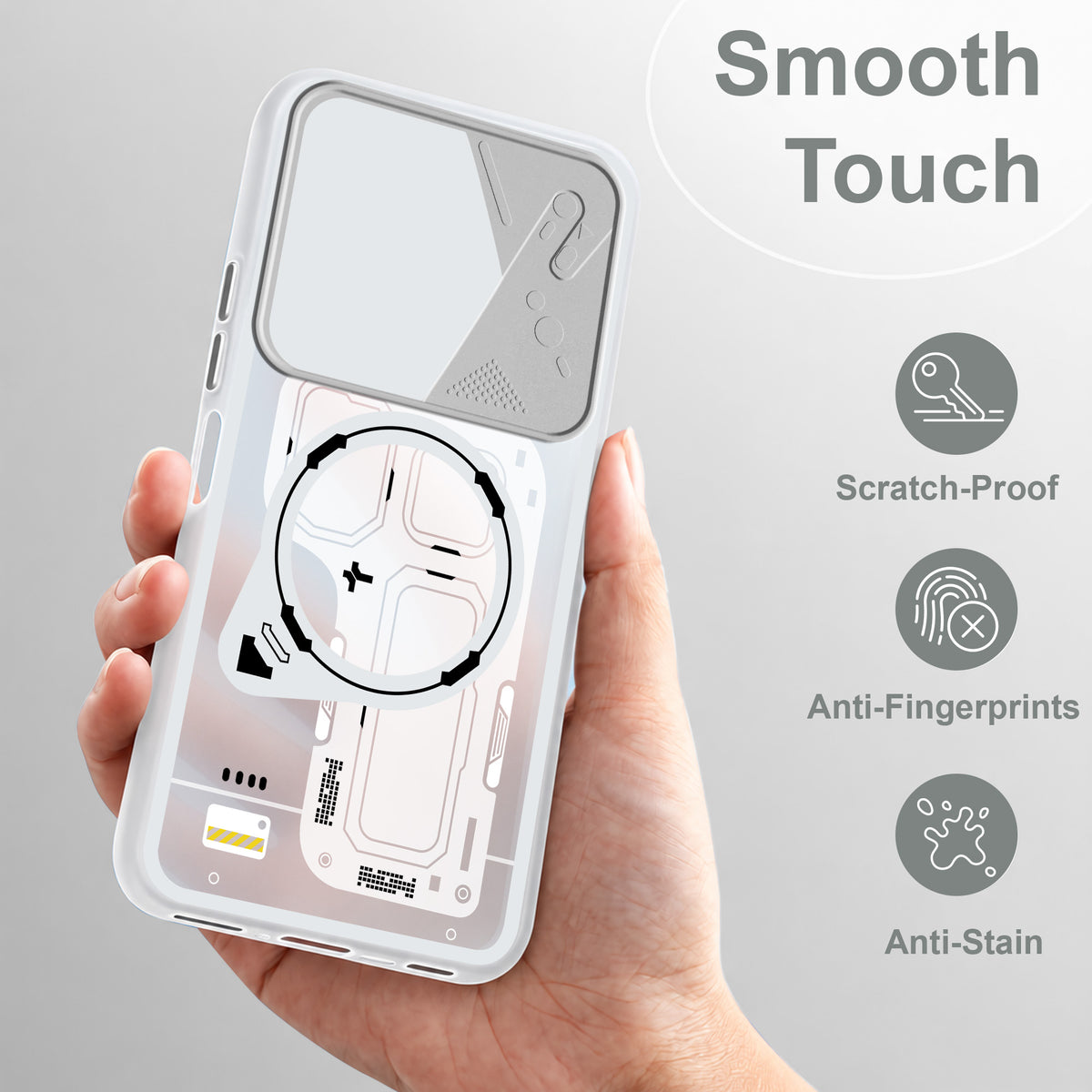 For Vivo T4x | Vivo Y31 Pro Metallic Back Cover Case (Metallic Camera Protection & Buttons | Translucent Milky Shade | Hard Polycarbonate)