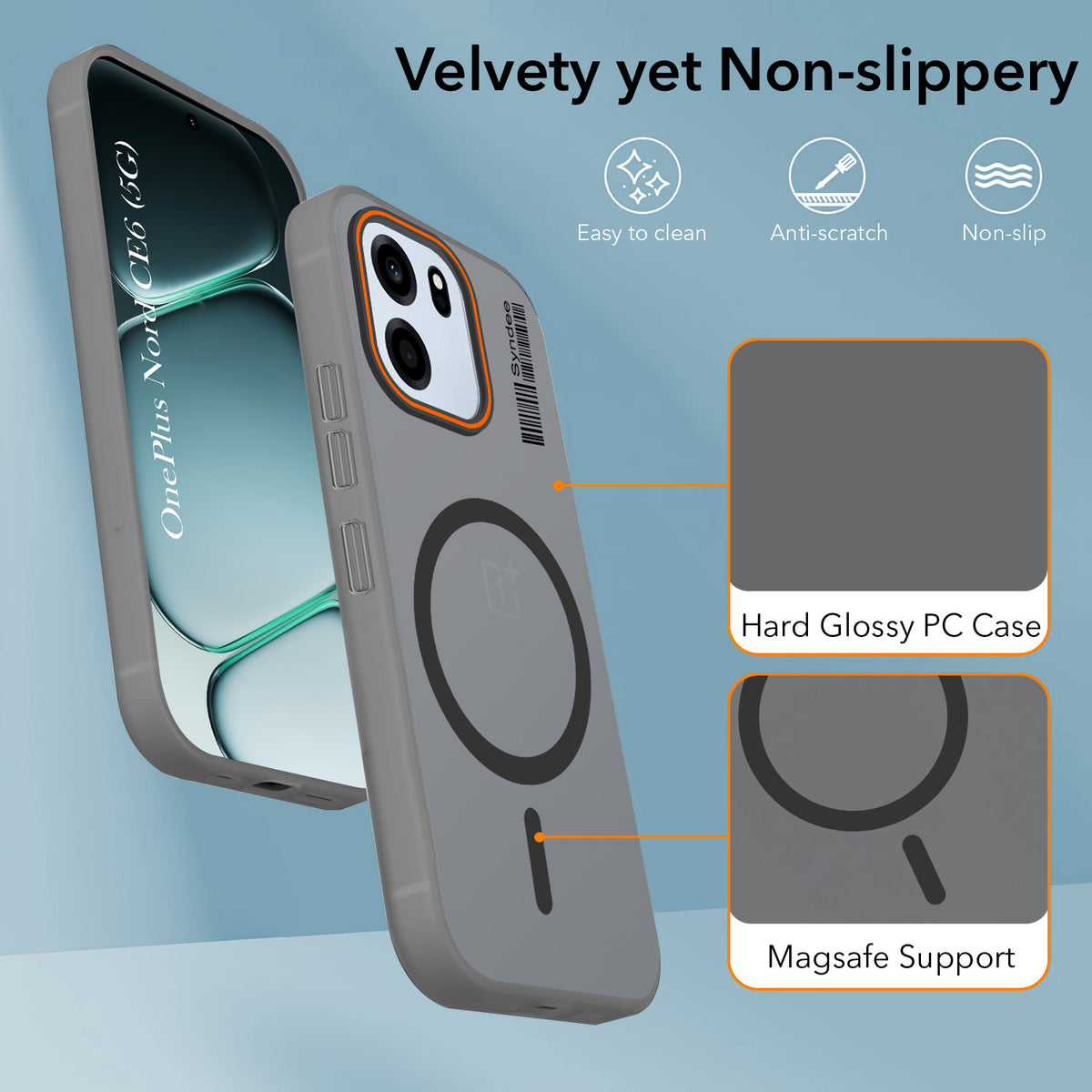 For Oneplus Nord CE 6 Back Cover Case (Soft Touch | Camera Bump Protection | MagSafe Compatible | Matte Finish)