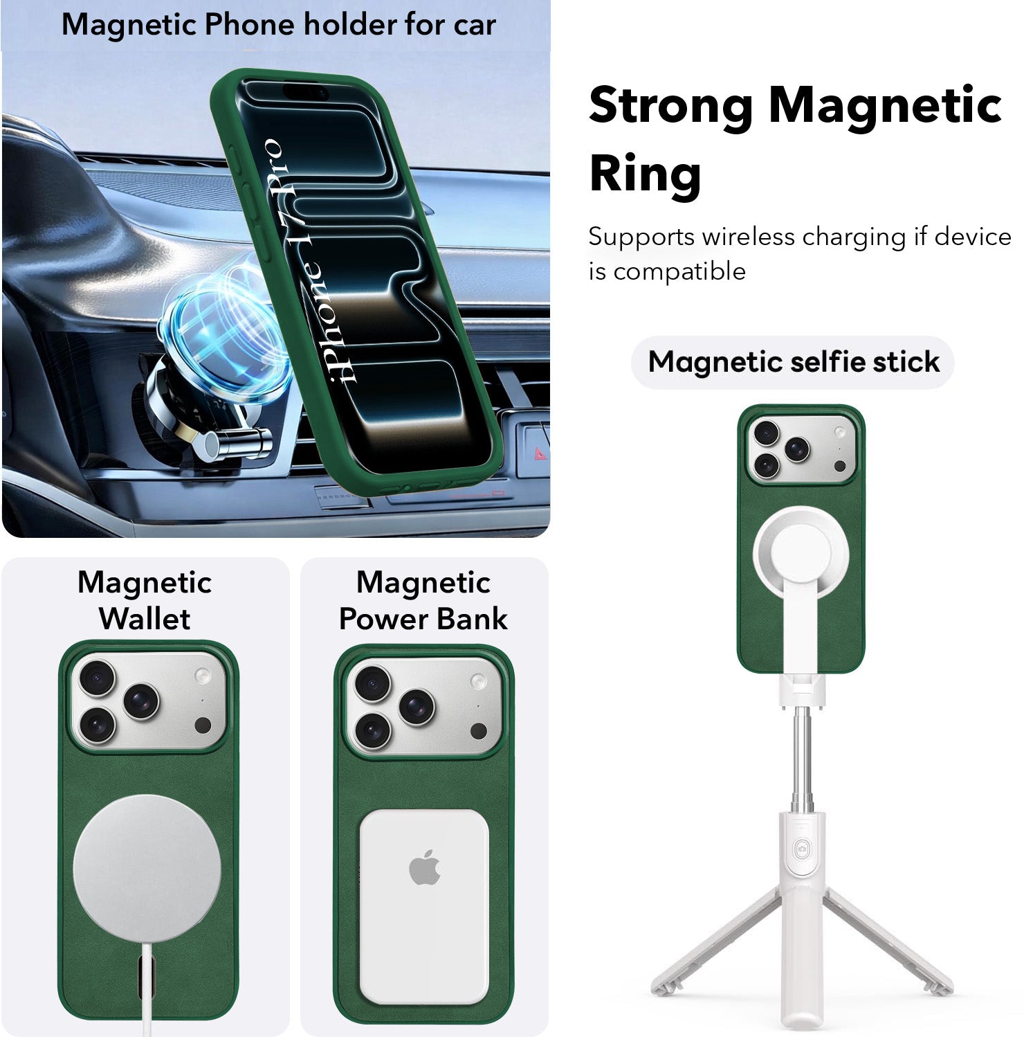 For Apple iPhone 17 Pro Back Cover Case Leather Finish (MagSafe Compatible Wireless Charging | Soft Touch | Camera Bump Protection)