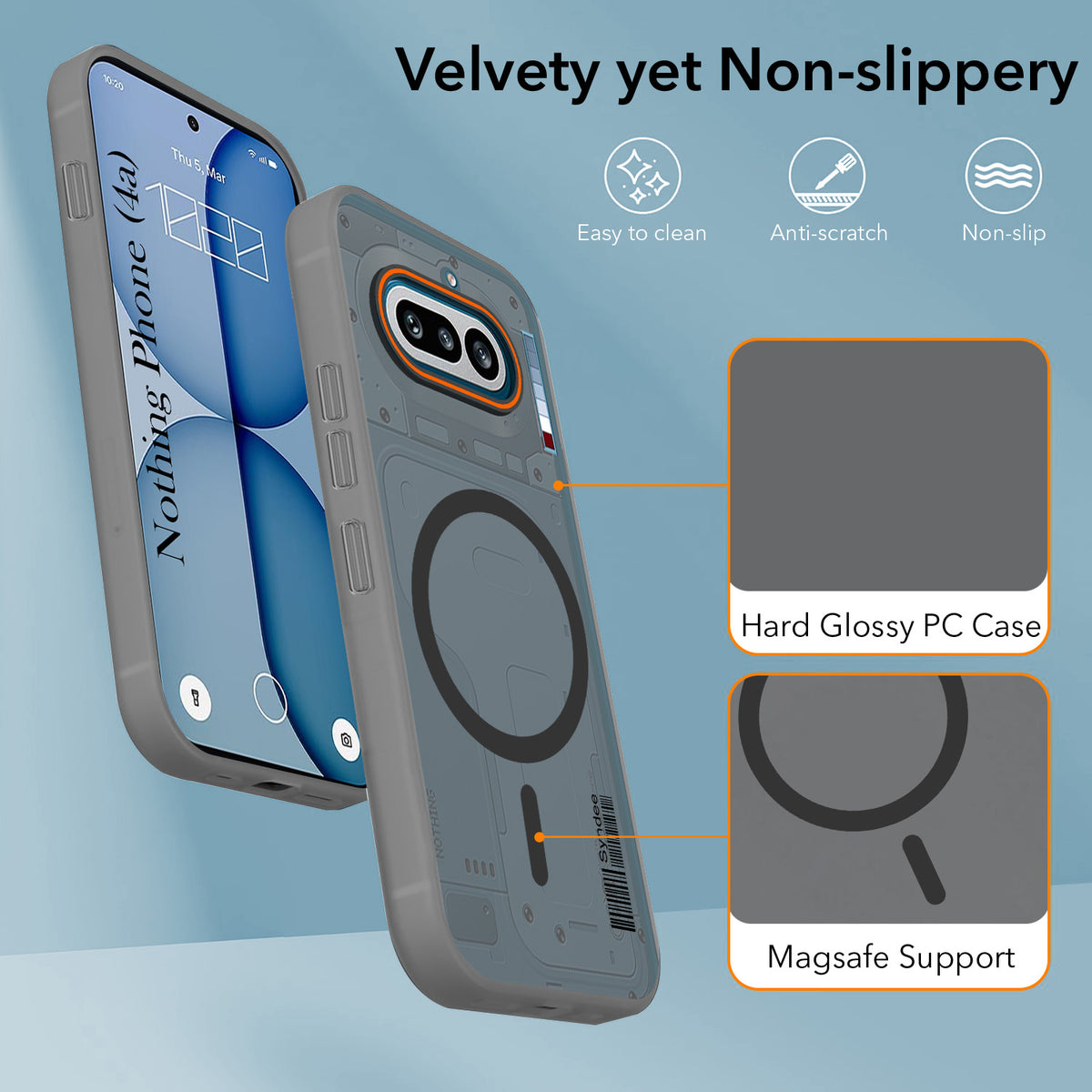 For Nothing Phone 4A 5G Back Cover Case (Soft Touch | Camera Bump Protection | MagSafe Compatible | Matte Finish)
