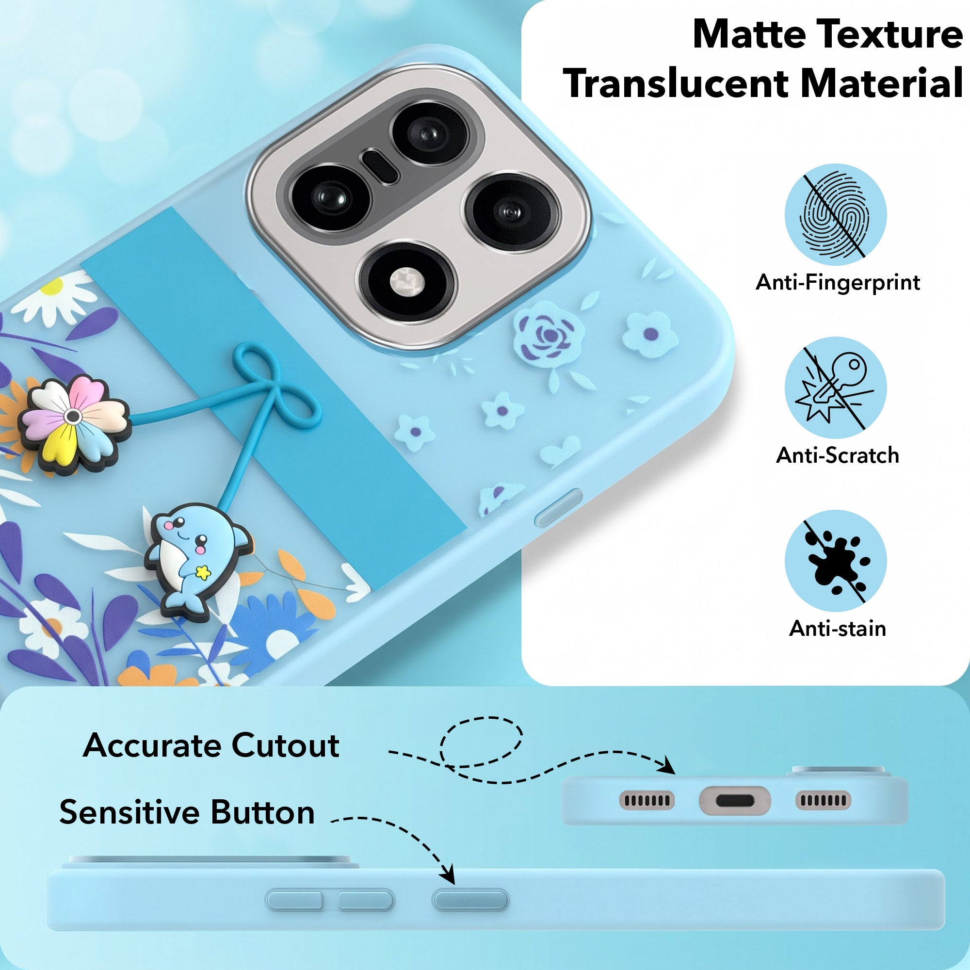 For OnePlus 15 5G Back Cover Case (3D Cute Cartoons | Hard Back Side Soft | Matte Premium Finish | HD Printing)