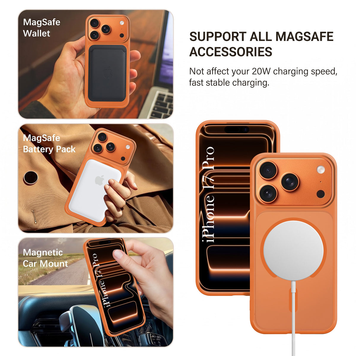 For Apple iPhone 17 Pro Matte Finish Back Case Cover (MagSafe Compatible | Translucent Soft Touch | Slim and Unbreakable)