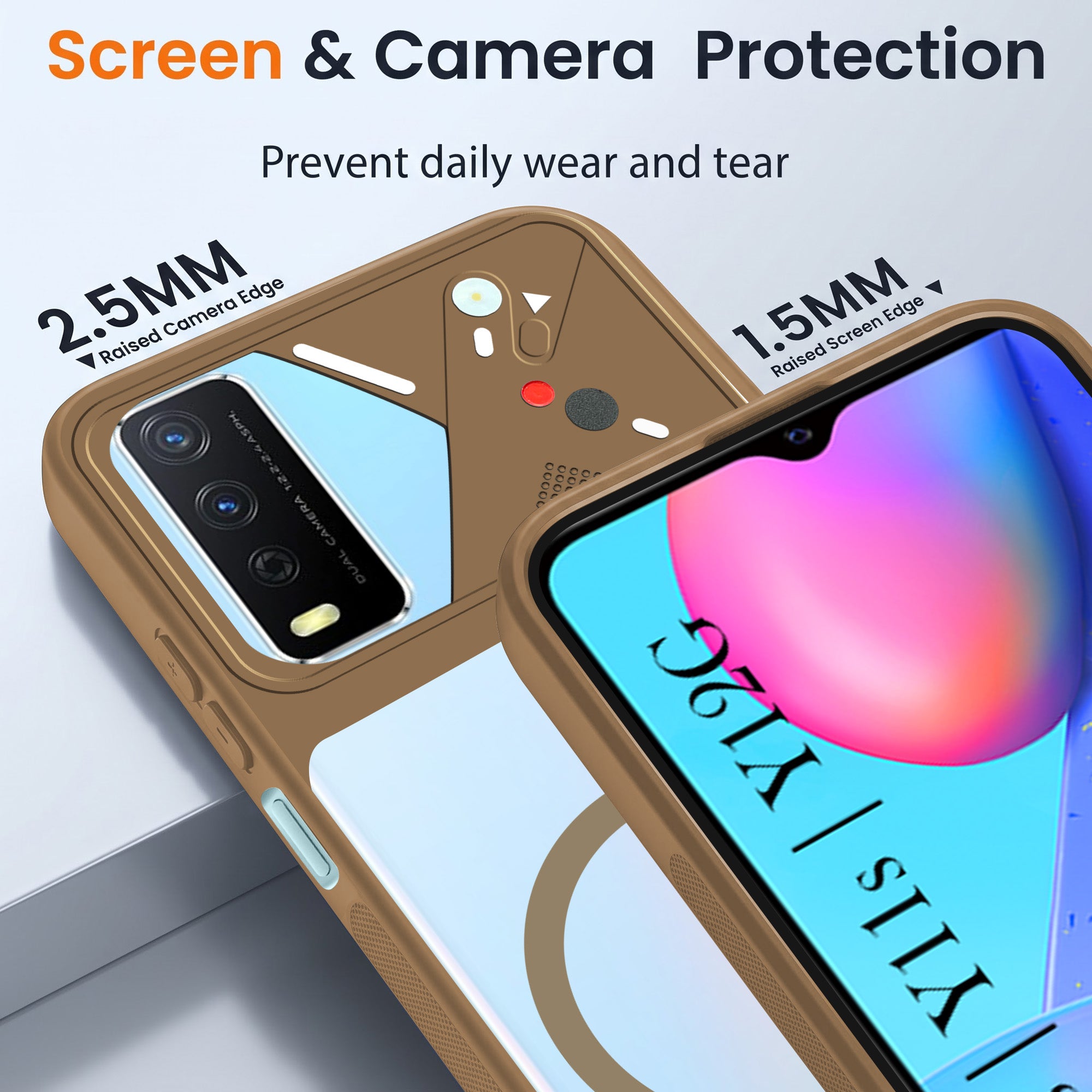 For Vivo Y12s | Y11s | Y12G Back Cover Case Lifetime Anti-Yellow Clear (Camera Protection | Side Grip | Wireless MagSafe Compatible)