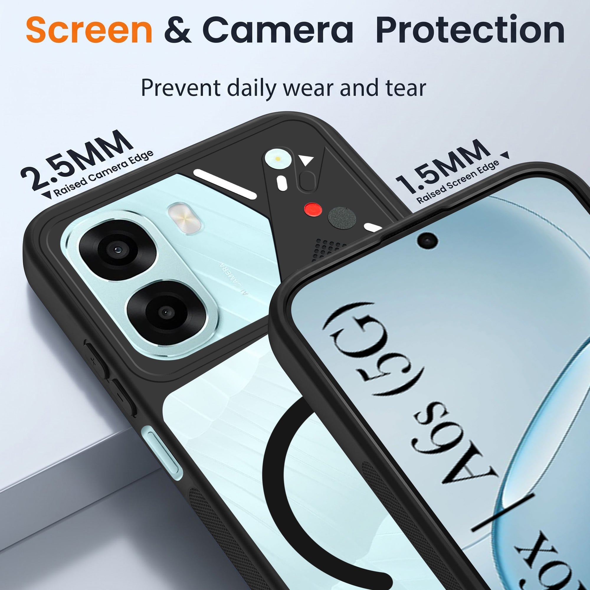 For Oppo A6X | Oppo A6S Back Cover Case Lifetime Anti-Yellow Clear (Camera Protection | Side Grip | Wireless MagSafe Compatible)