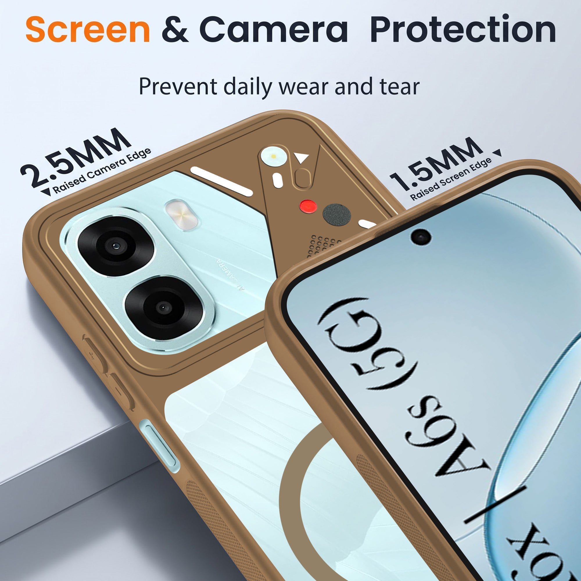 For Oppo A6X | Oppo A6S Back Cover Case Lifetime Anti-Yellow Clear (Camera Protection | Side Grip | Wireless MagSafe Compatible)
