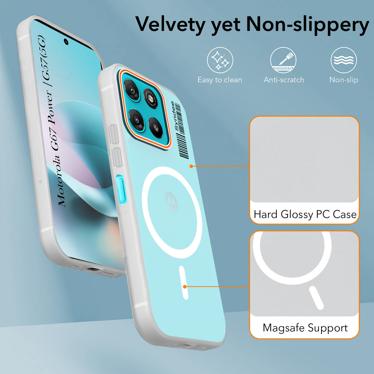 For Motorola Moto G67 Power | G57 Power Back Cover Case (Soft Touch | Camera Bump Protection | MagSafe Compatible | Matte Finish)