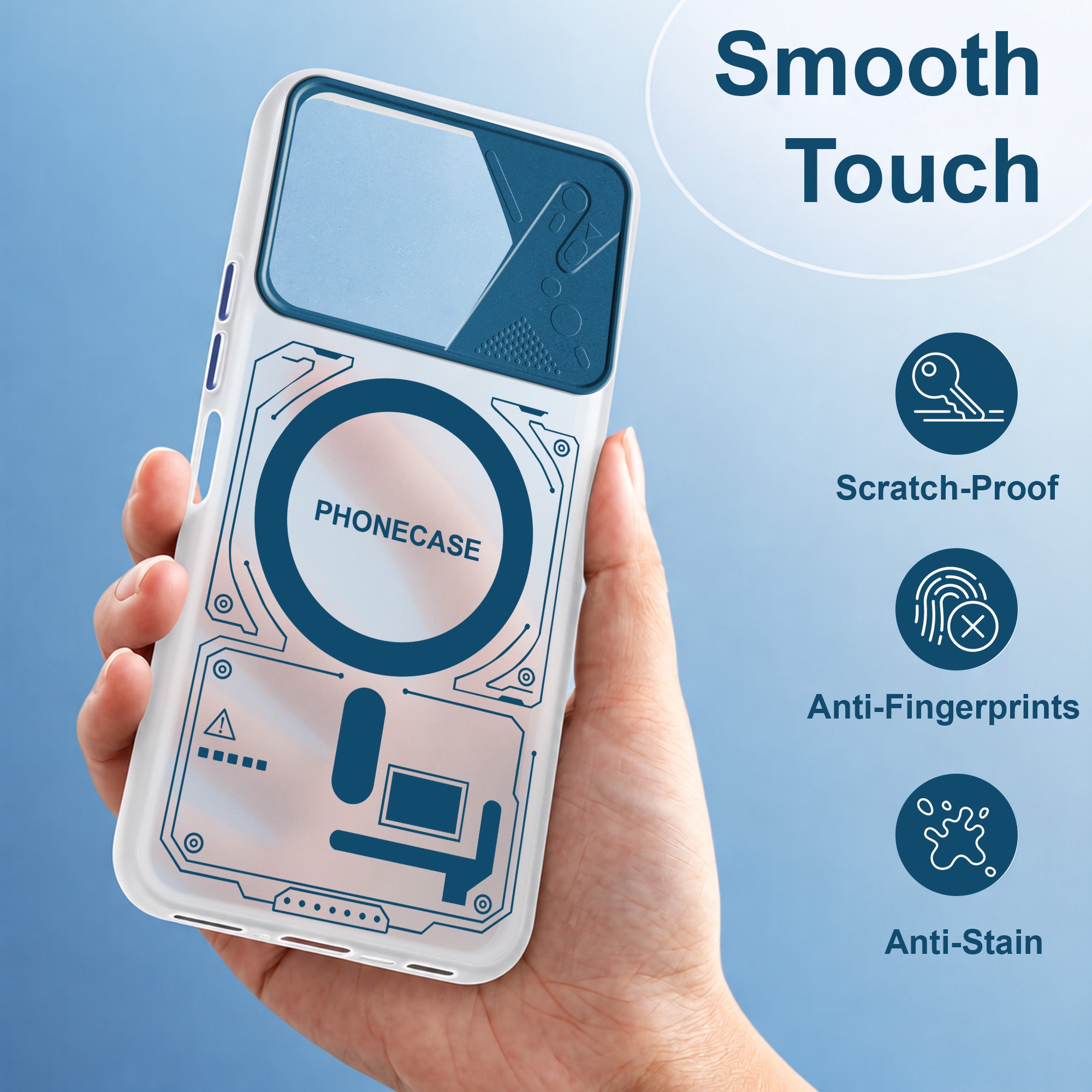 For Oppo K14x 5G Metallic Back Cover Case (Metallic Camera Protection & Buttons | Translucent Milky Shade | Hard Polycarbonate)