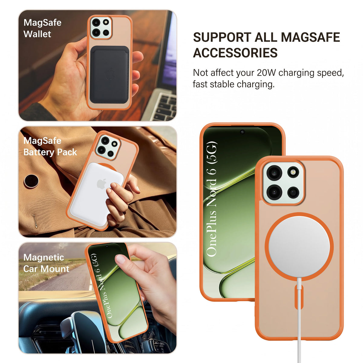 For Oneplus Nord 6 Matte Finish Back Case Cover (MagSafe Compatible | Translucent Soft Touch | Slim and Unbreakable)