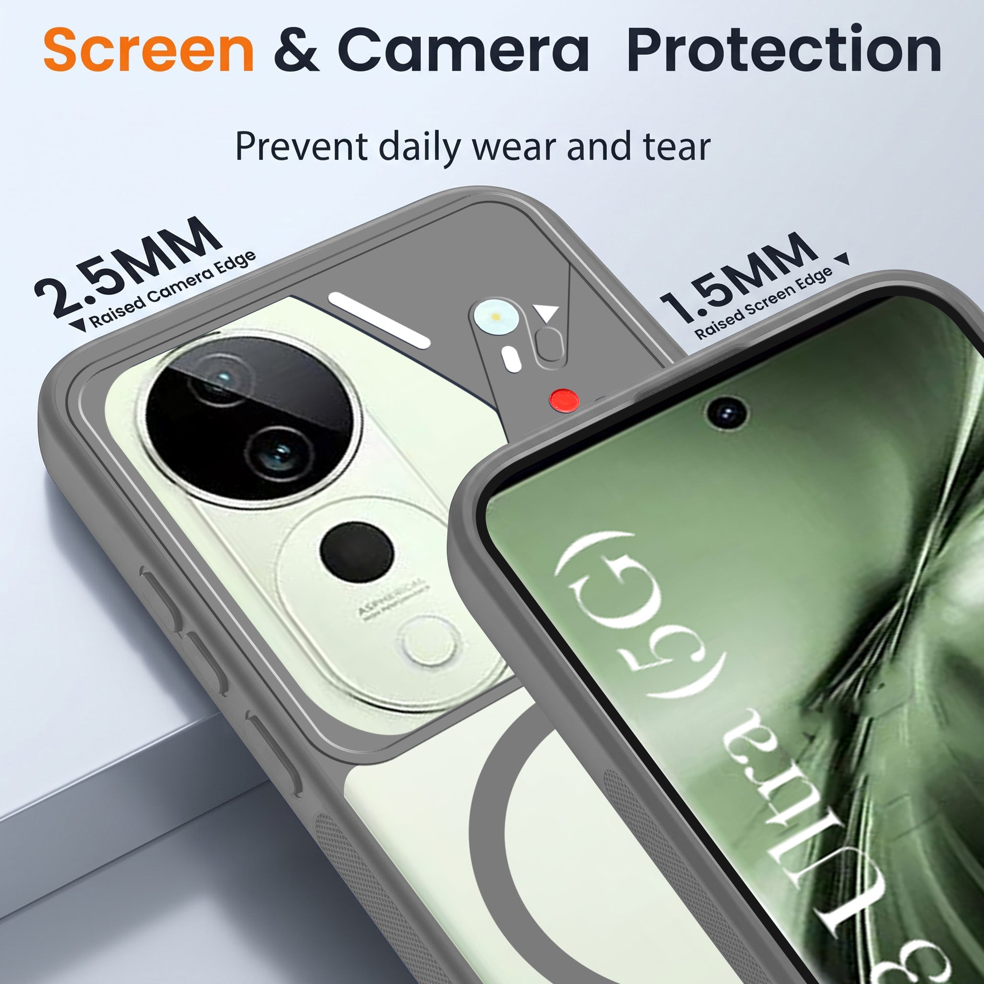 For Vivo T3 Ultra Back Cover Case Lifetime Anti-Yellow Clear (Camera Protection | Side Grip | Wireless MagSafe Compatible)