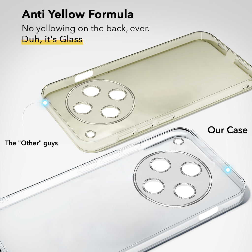 For Oppo Find X8 Back Cover Case Lifetime Anti-Yellow Clear (Sleek Hard Crystal | Shockproof and Camera Protection)