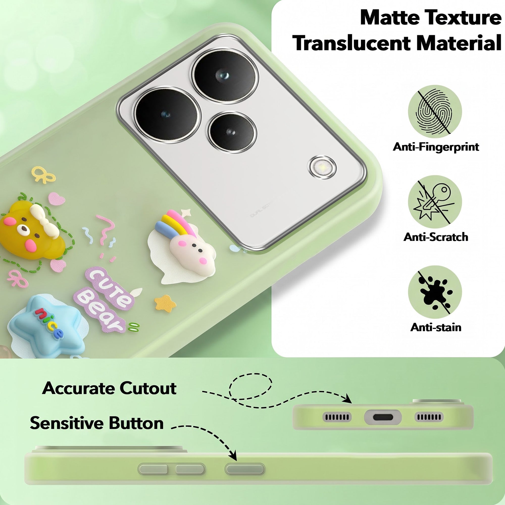 For Realme P4 Pro Back Cover Case (3D Cute Cartoons | Hard Back Side Soft | Matte Premium Finish | HD Printing)