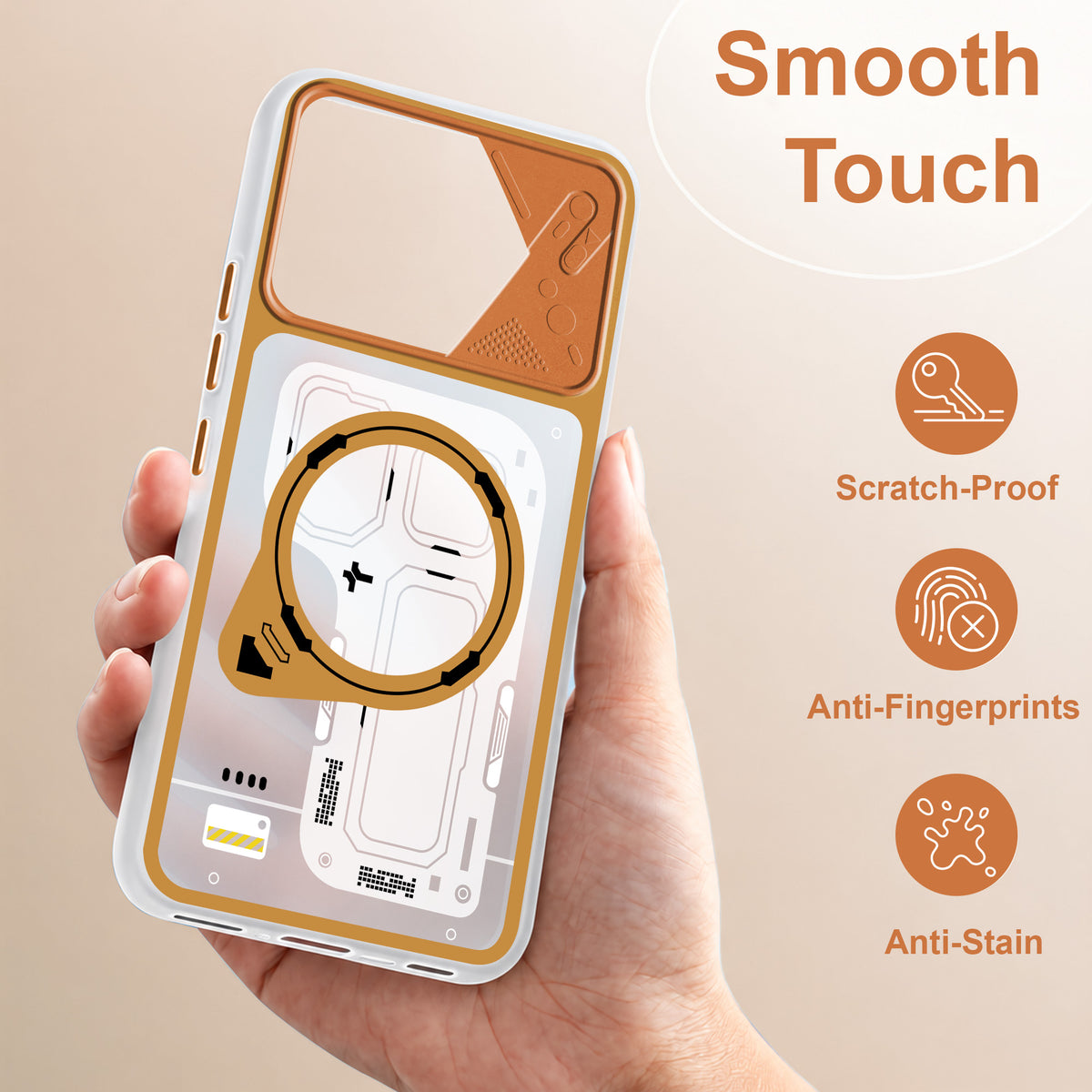 For Motorola Moto Edge 60 Metallic Back Cover Case (Metallic Camera Protection & Buttons | Translucent Milky Shade | Hard Polycarbonate)