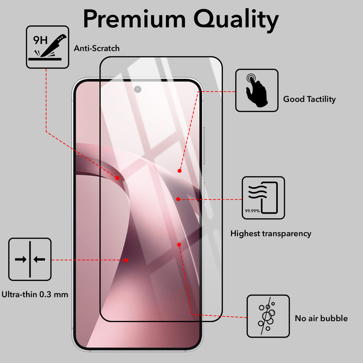 Tempered Glass For Xiaomi 17T Military-Grade Gorilla Tempered Glass Screen Protector With Installation Kit | Shatterproof, Full Coverage, HD Clear, Scratch Resistant (Pack of 1)