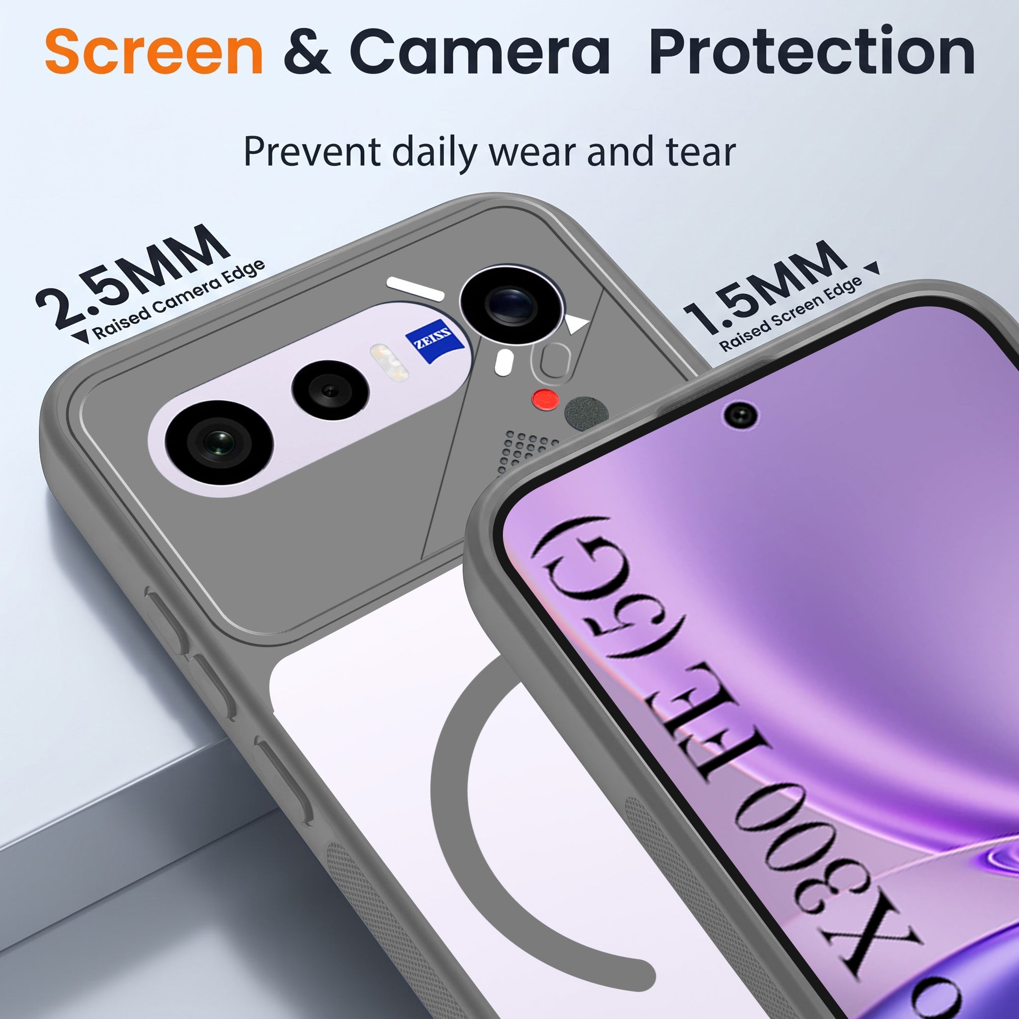 For Vivo X300 FE Back Cover Case Lifetime Anti-Yellow Clear (Camera Protection | Side Grip | Wireless MagSafe Compatible)