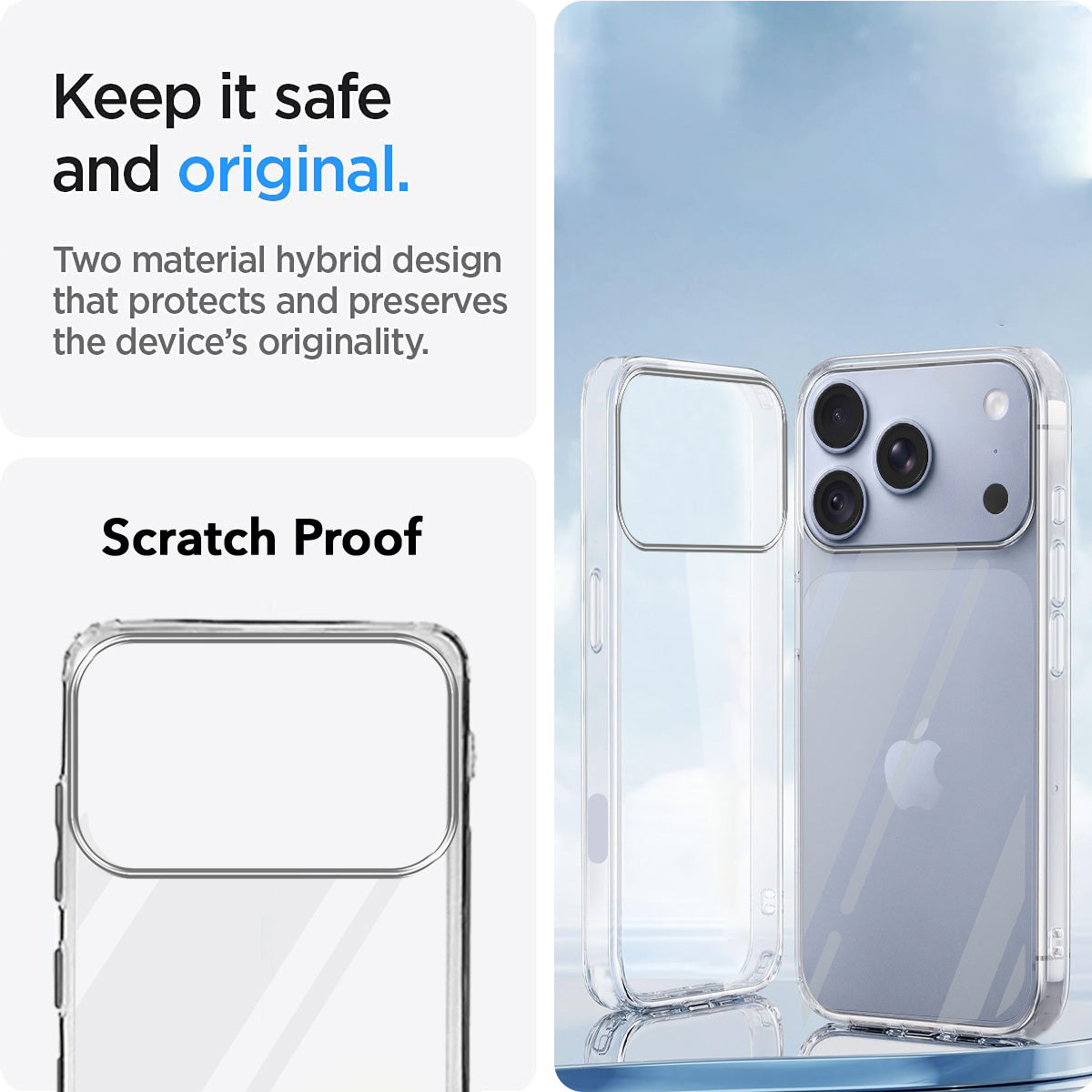 For Apple iPhone 18 Pro Max Back Cover Case Silicone (Clear Shockproof Case with Camera Protection | Soft and Flexible | Transparent)