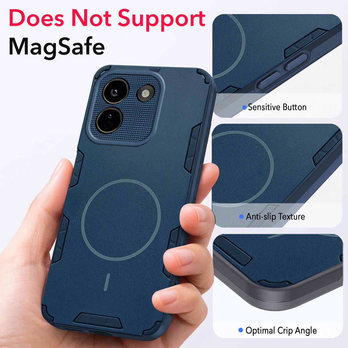 For Poco X8 Power Back Cover Case (Slim Hybrid Armor | Shockproof Camera Protection | Rugged Dual Layer)