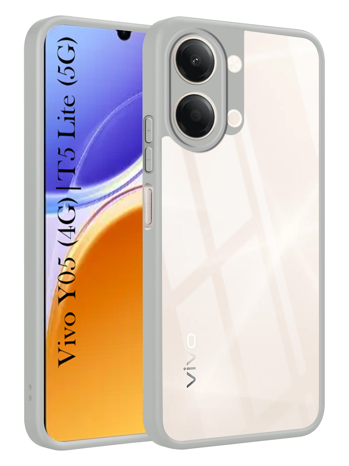 For Vivo Y05 (4G) | Vivo T5 Lite (5G)  Back Cover Case Ultra-Hybrid (Lifetime Anti Yellow | Anti Scratch | Crystal Clear Shockproof)