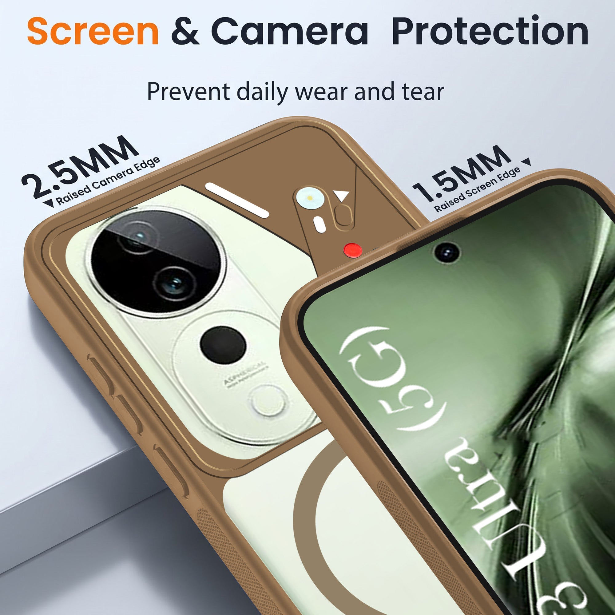 For Vivo T3 Ultra Back Cover Case Lifetime Anti-Yellow Clear (Camera Protection | Side Grip | Wireless MagSafe Compatible)