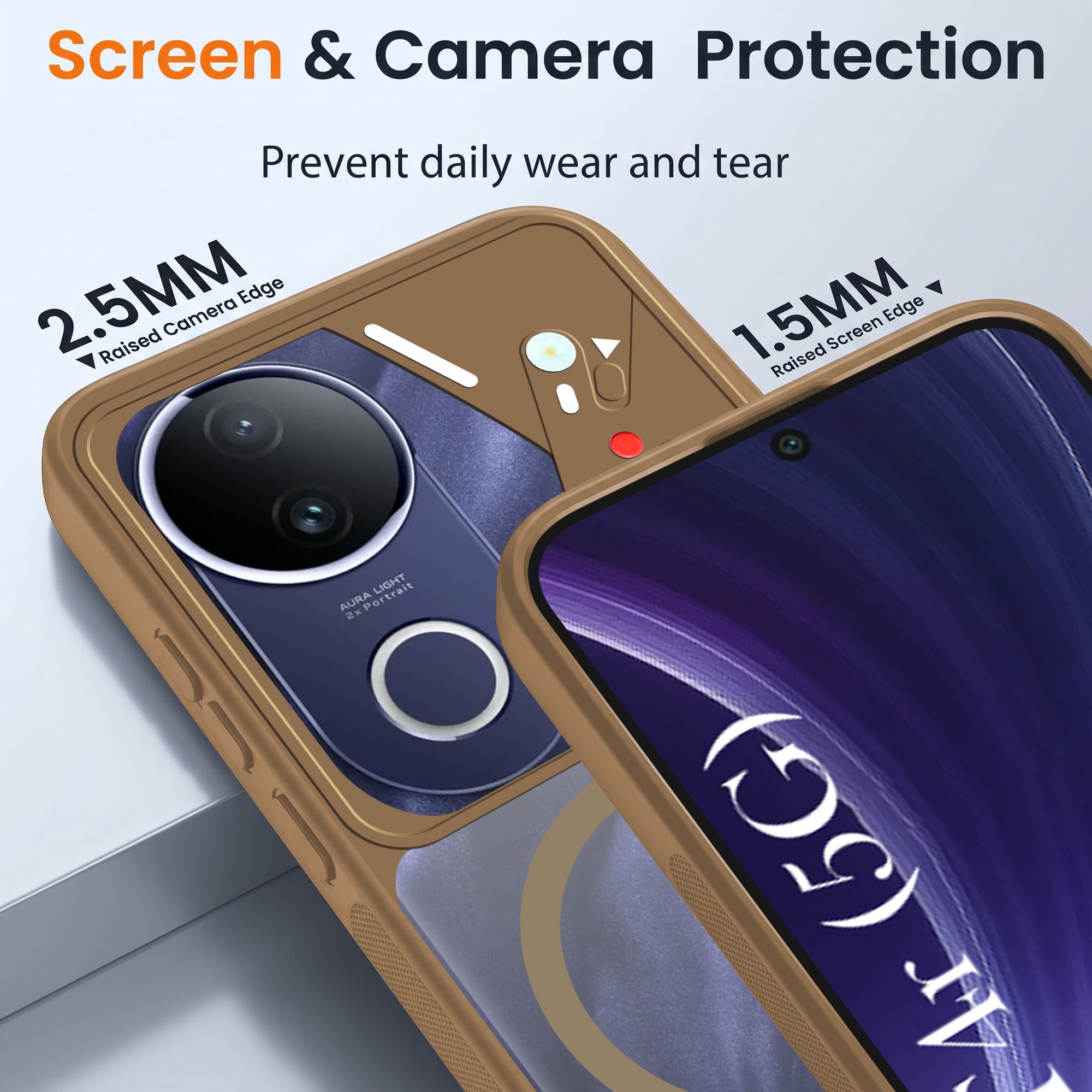 For Vivo T4R Back Cover Case Lifetime Anti-Yellow Clear (Camera Protection | Side Grip | Wireless MagSafe Compatible)