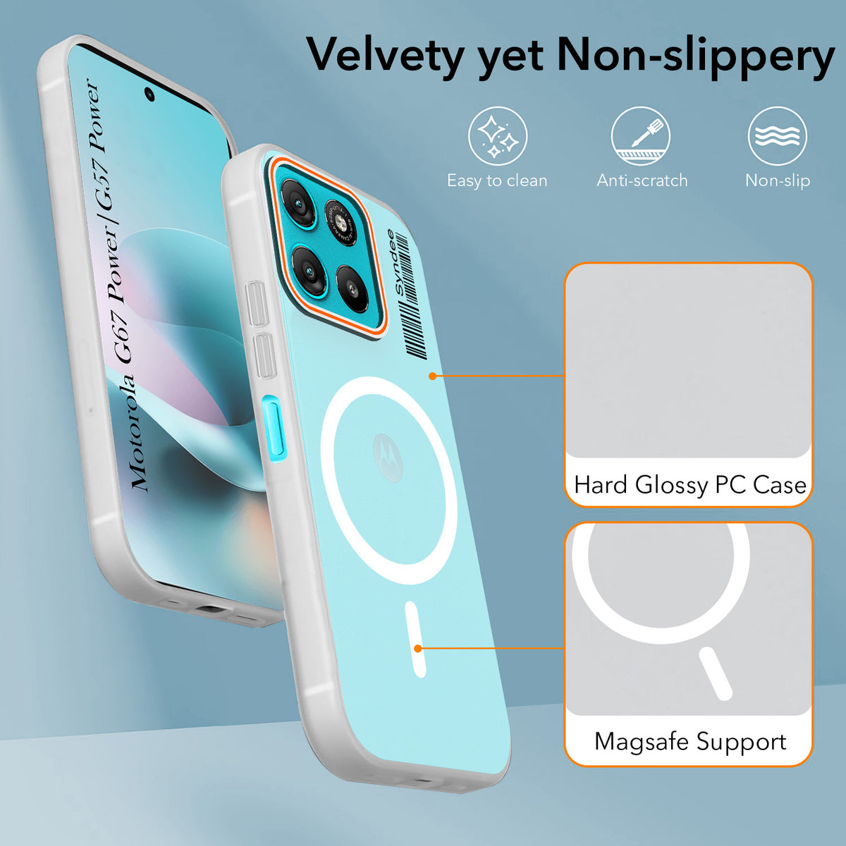 For Motorola Moto G67 Power | G57 Power Back Cover Case (Soft Touch | Camera Bump Protection | MagSafe Compatible | Matte Finish)