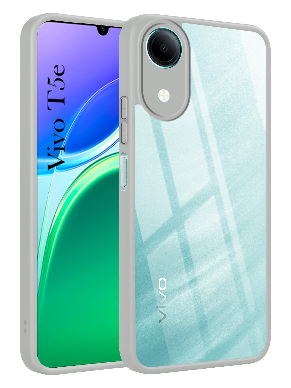 For Vivo T5e 4G Back Cover Case Ultra-Hybrid (Lifetime Anti Yellow | Anti Scratch | Crystal Clear Shockproof)