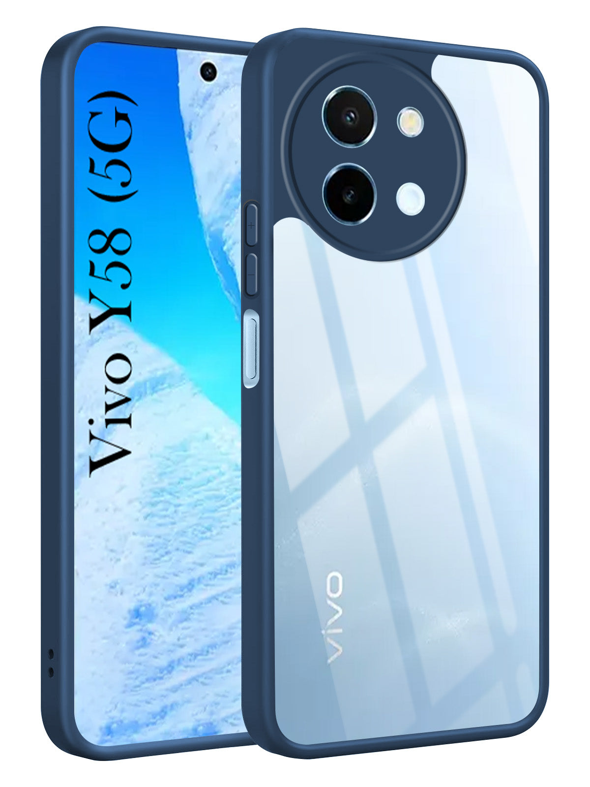 For Vivo Y58 5G Back Cover Case Ultra-Hybrid (Lifetime Anti Yellow | Anti Scratch | Crystal Clear Shockproof)