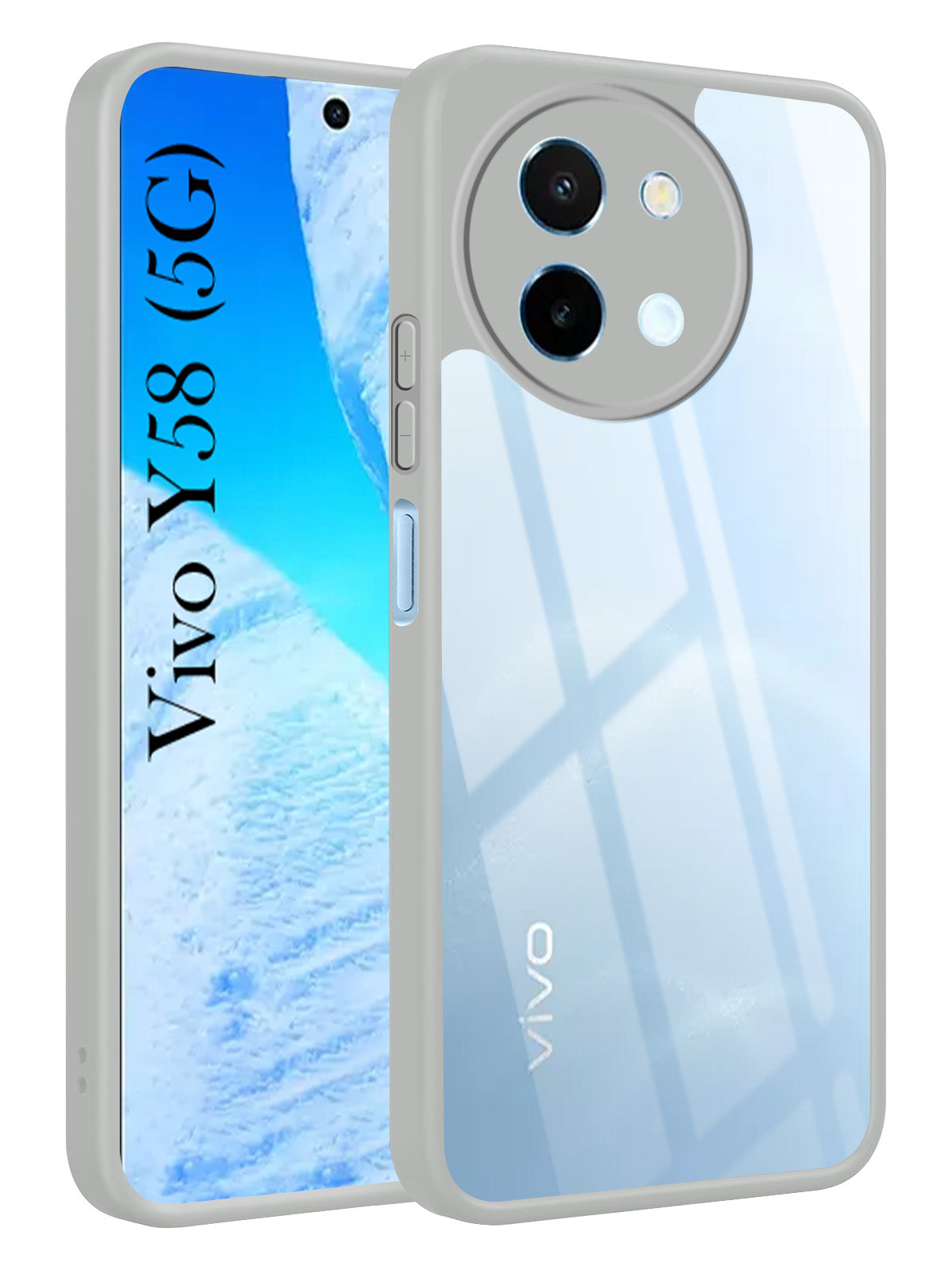 For Vivo Y58 5G Back Cover Case Ultra-Hybrid (Lifetime Anti Yellow | Anti Scratch | Crystal Clear Shockproof)
