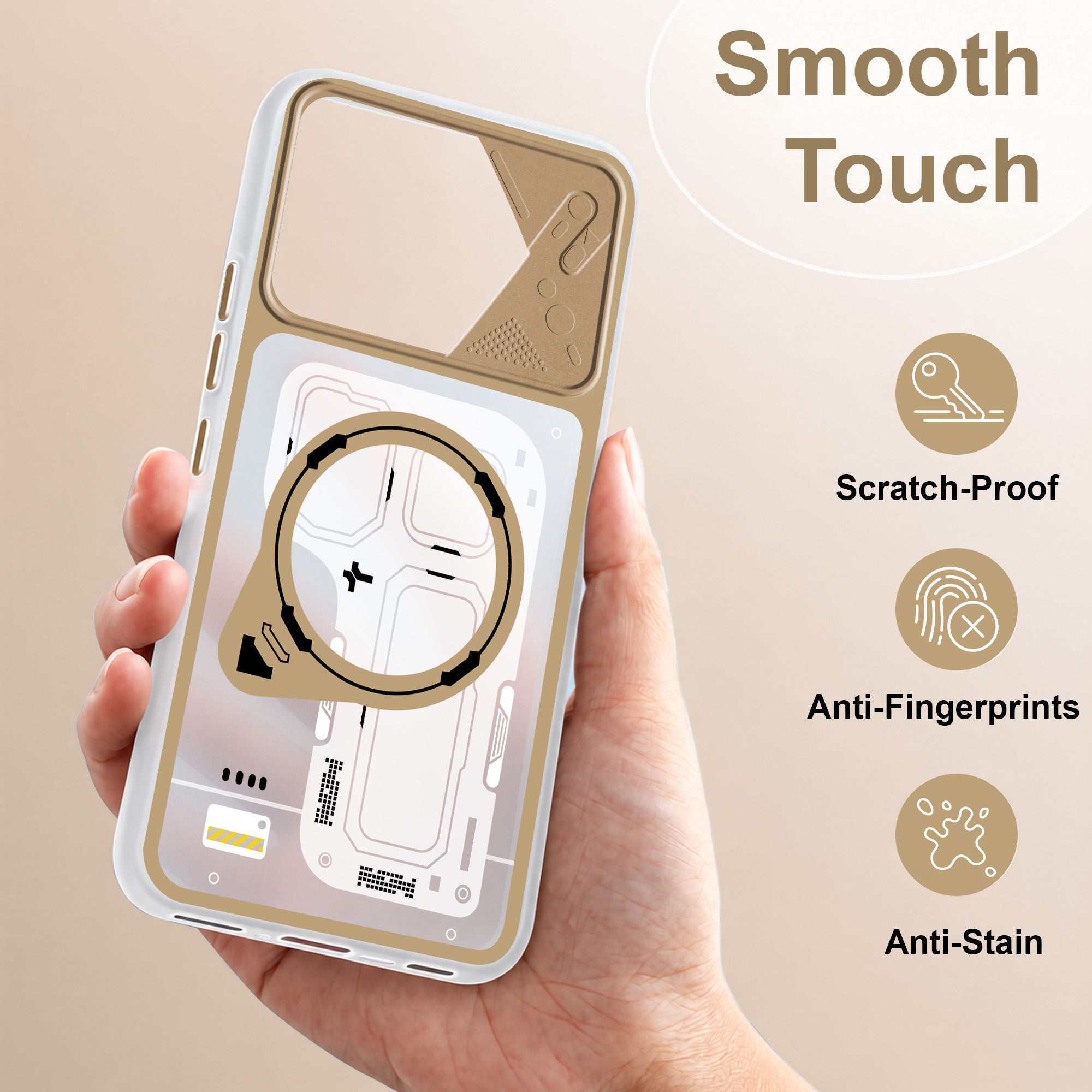 For Vivo V70 | Vivo V70 Elite 5G Metallic Back Cover Case (Metallic Camera Protection & Buttons | Translucent Milky Shade | Hard Polycarbonate)